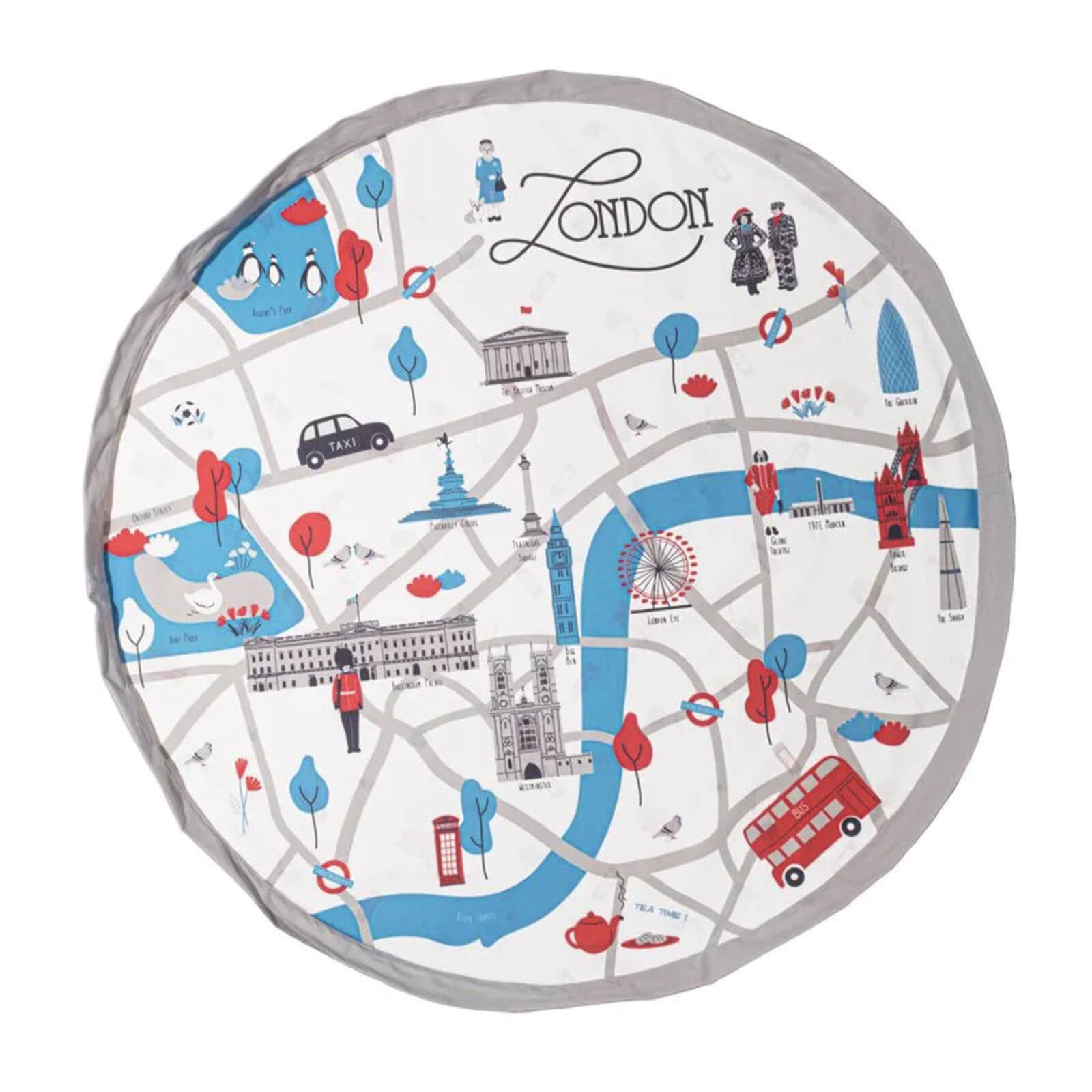 Play And Go London Map Baby Playmat / Storage Bag Small Kins