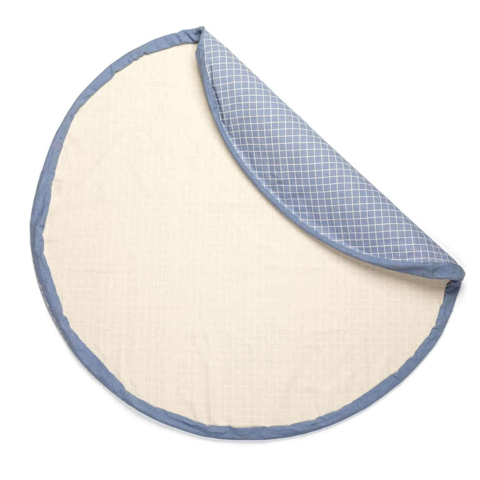 Organic Grid - Blue Toy Storage Bag / Playmat