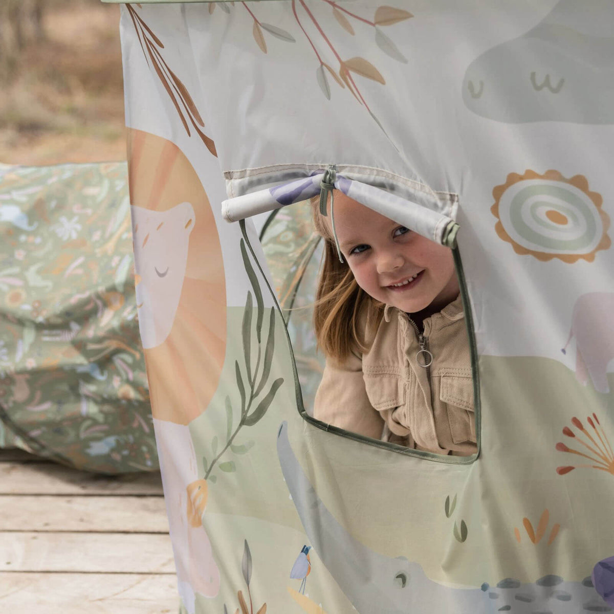 Tent With Play Tunnel - Safari Friends