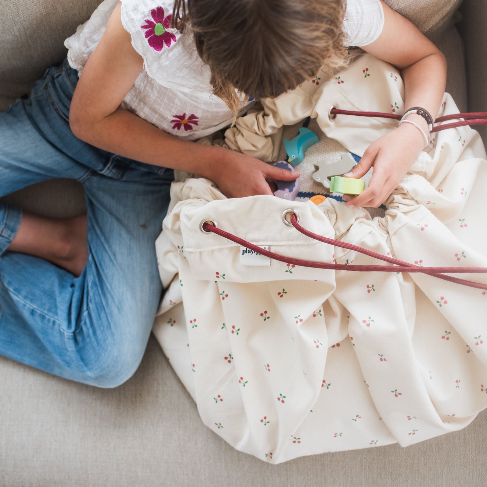 Cherry Cherry Toy Storage Bag / Playmat
