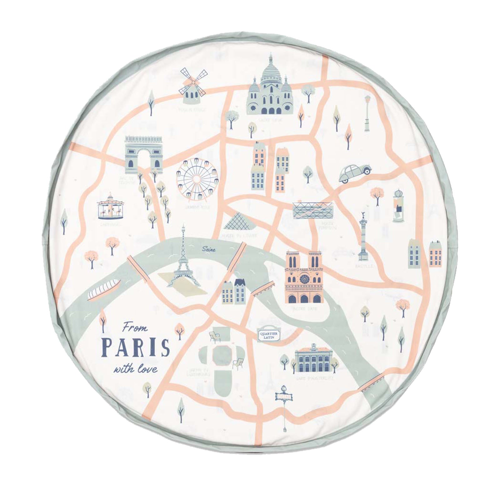 Paris Map Toy Storage Bag / Playmat