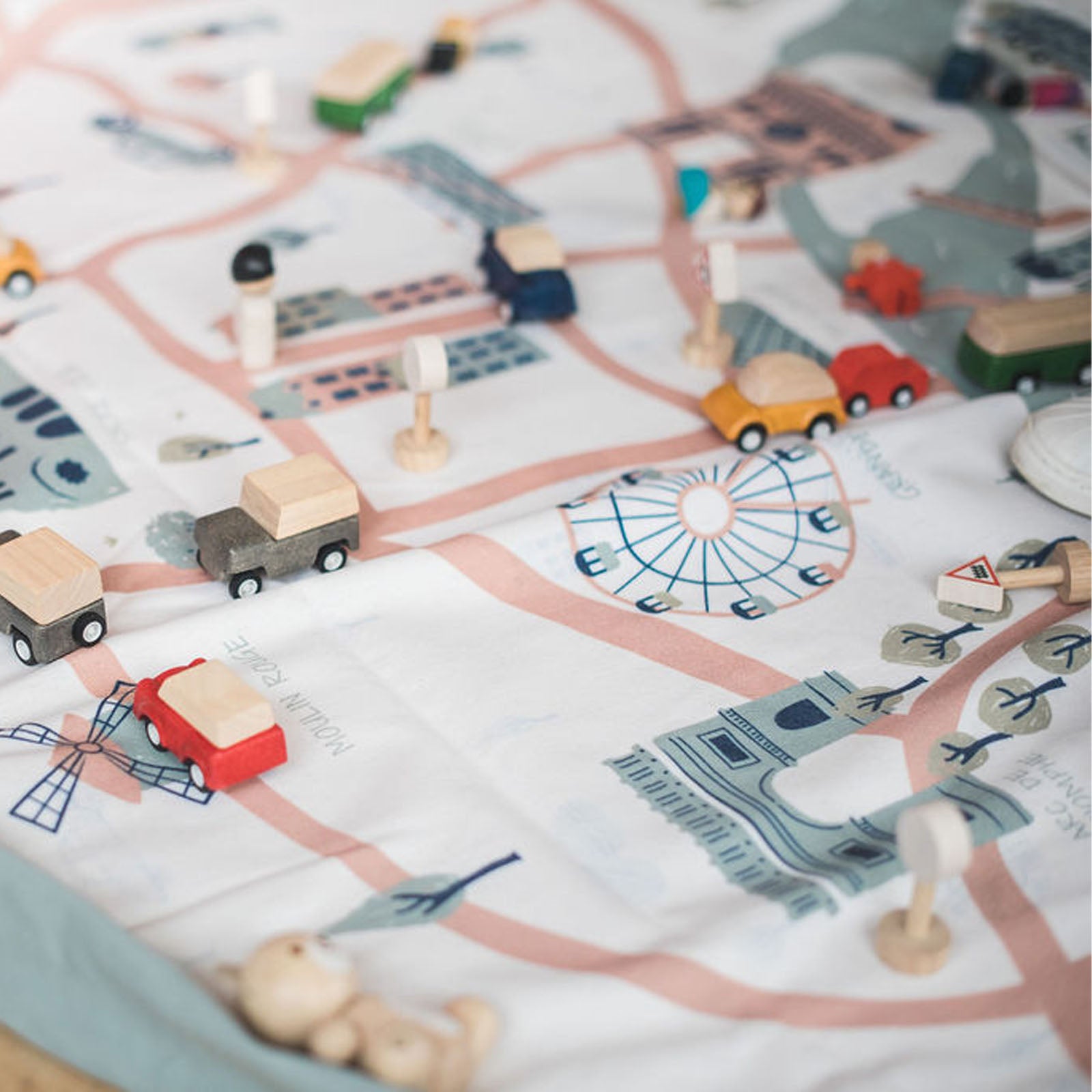 Paris Map Toy Storage Bag / Playmat