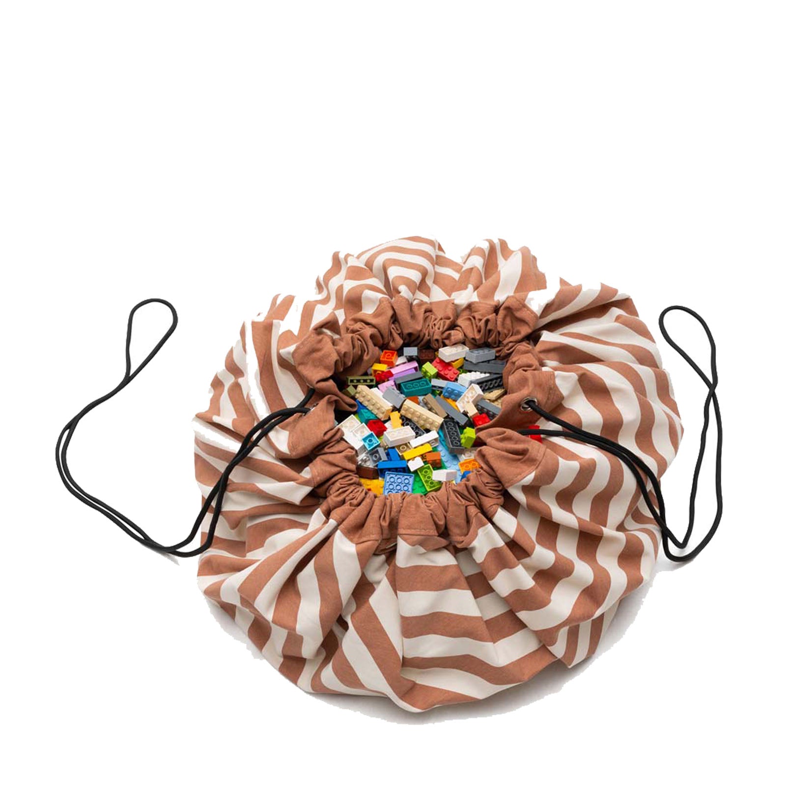 Stripes Brown Toy Storage Bag / Playmat