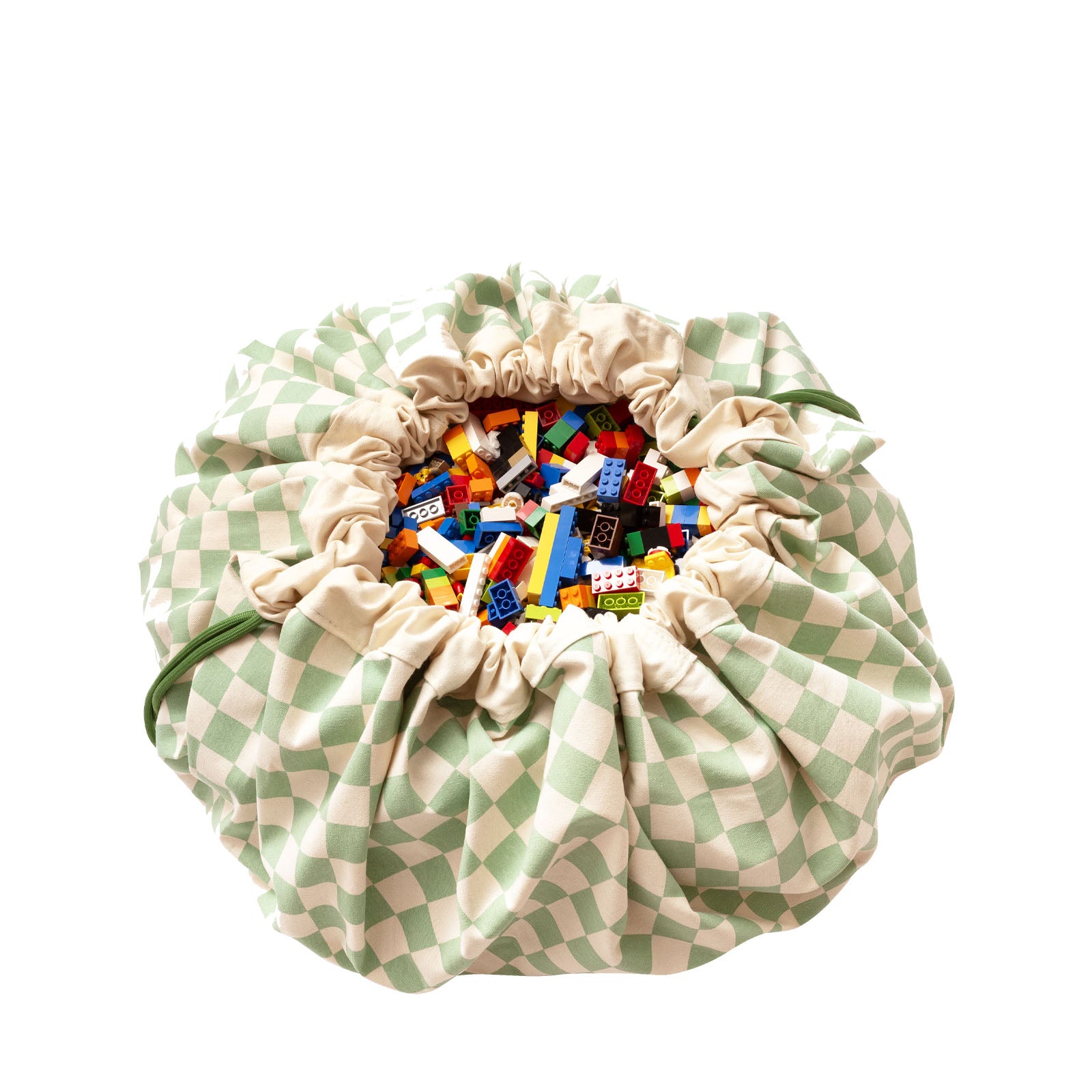 Vichy Green Toy Storage Bag / Playmat