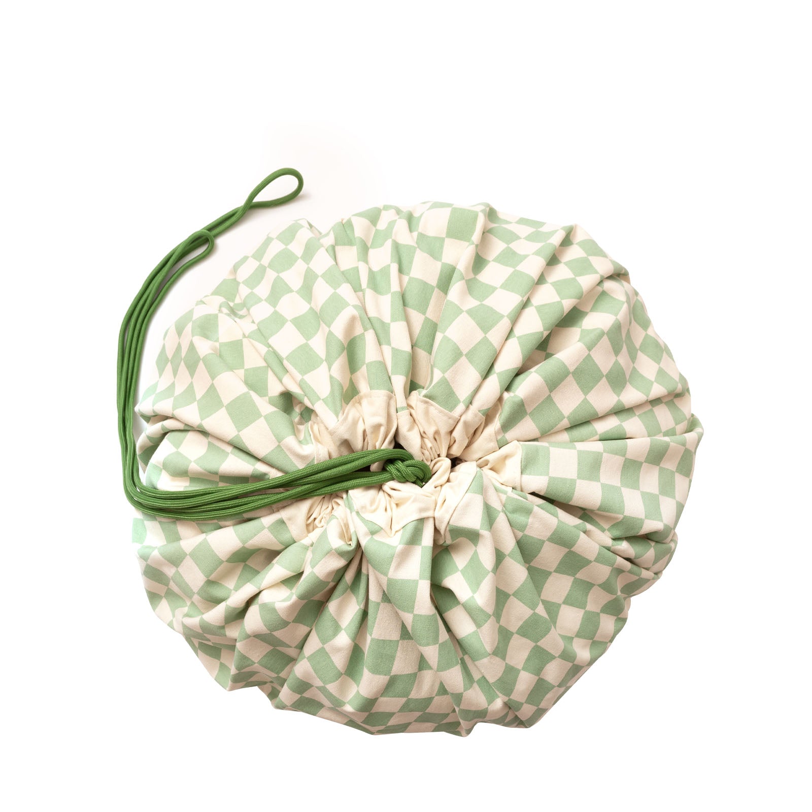 Vichy Green Toy Storage Bag / Playmat