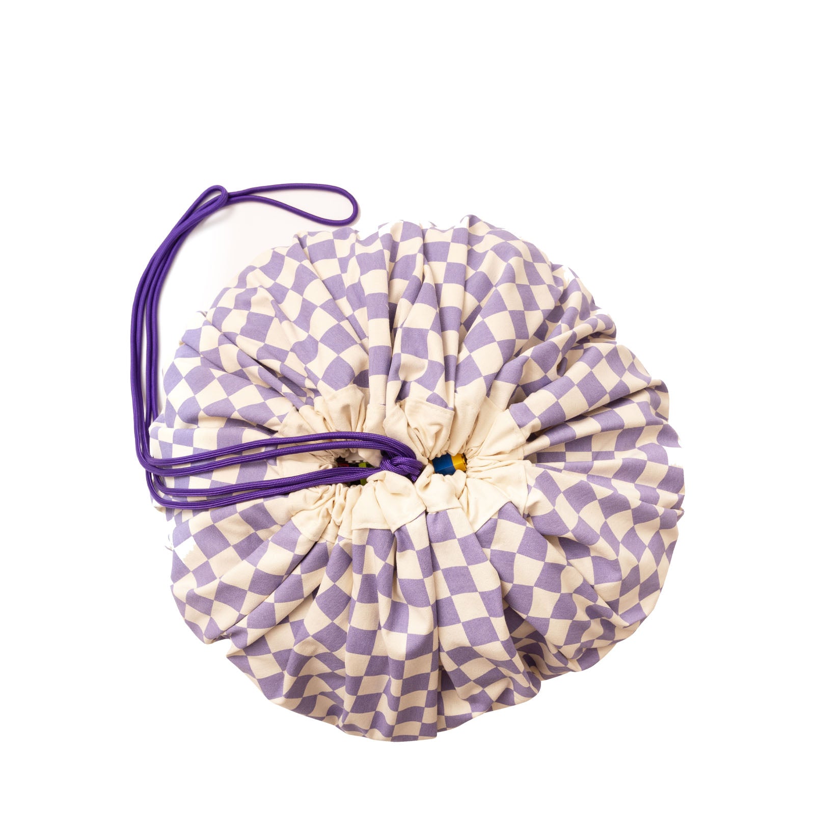 Vichy Purple Toy Storage Bag / Playmat