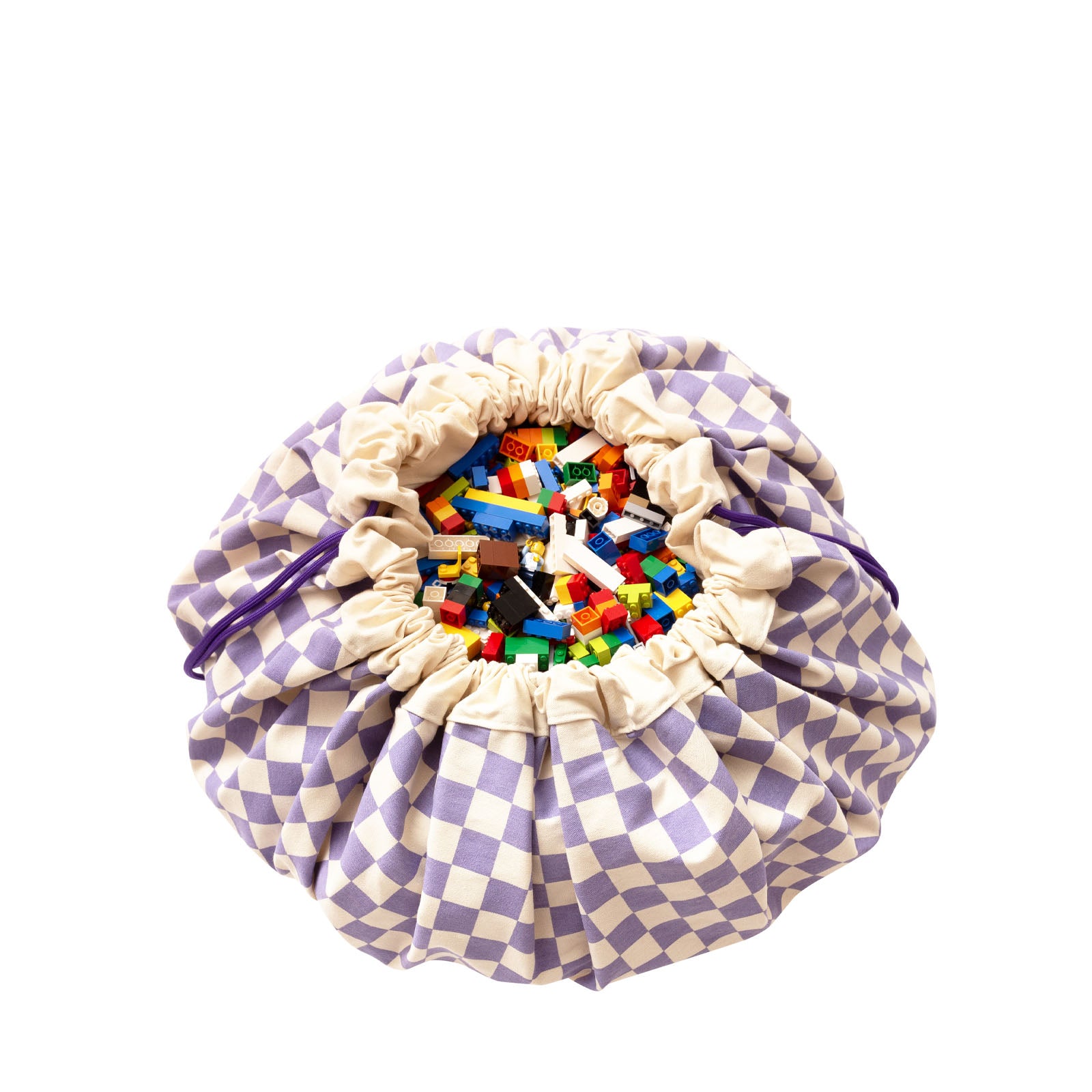 Vichy Purple Toy Storage Bag / Playmat