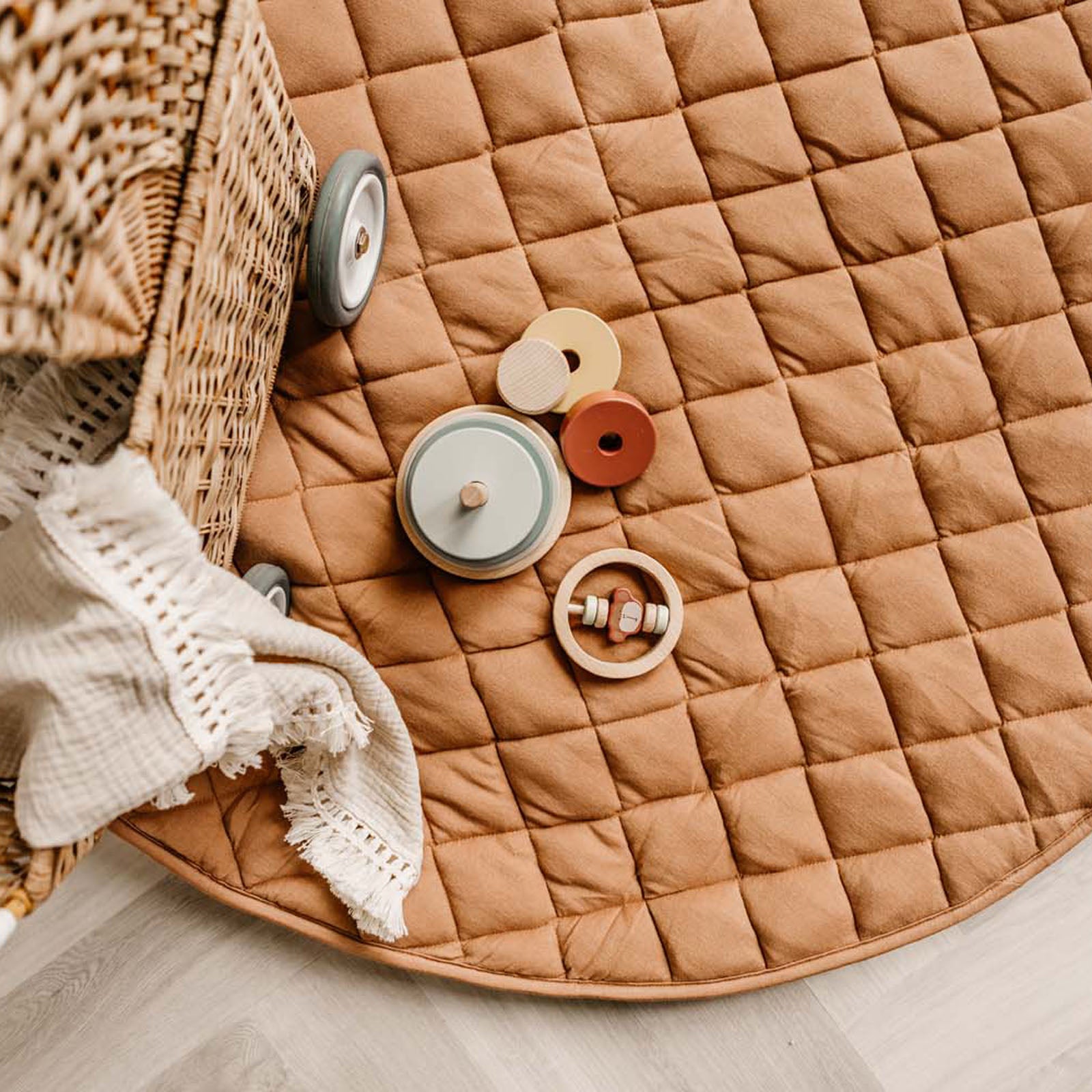 Tawny Brown Toy Storage Bag / Playmat