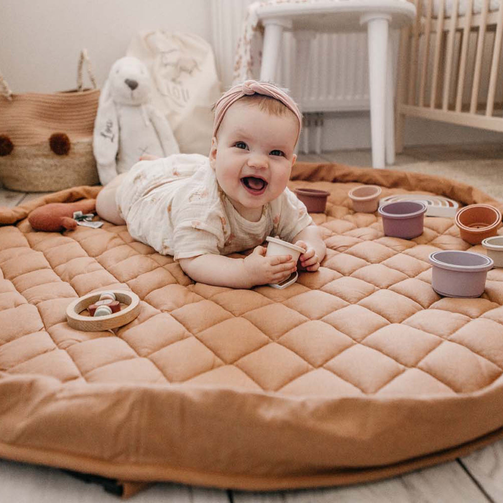 Tawny Brown Toy Storage Bag / Playmat