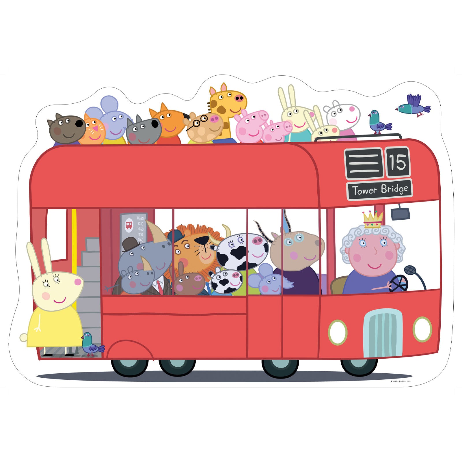 Peppa Pig London Bus - Giant Floor Puzzle 24 Piece