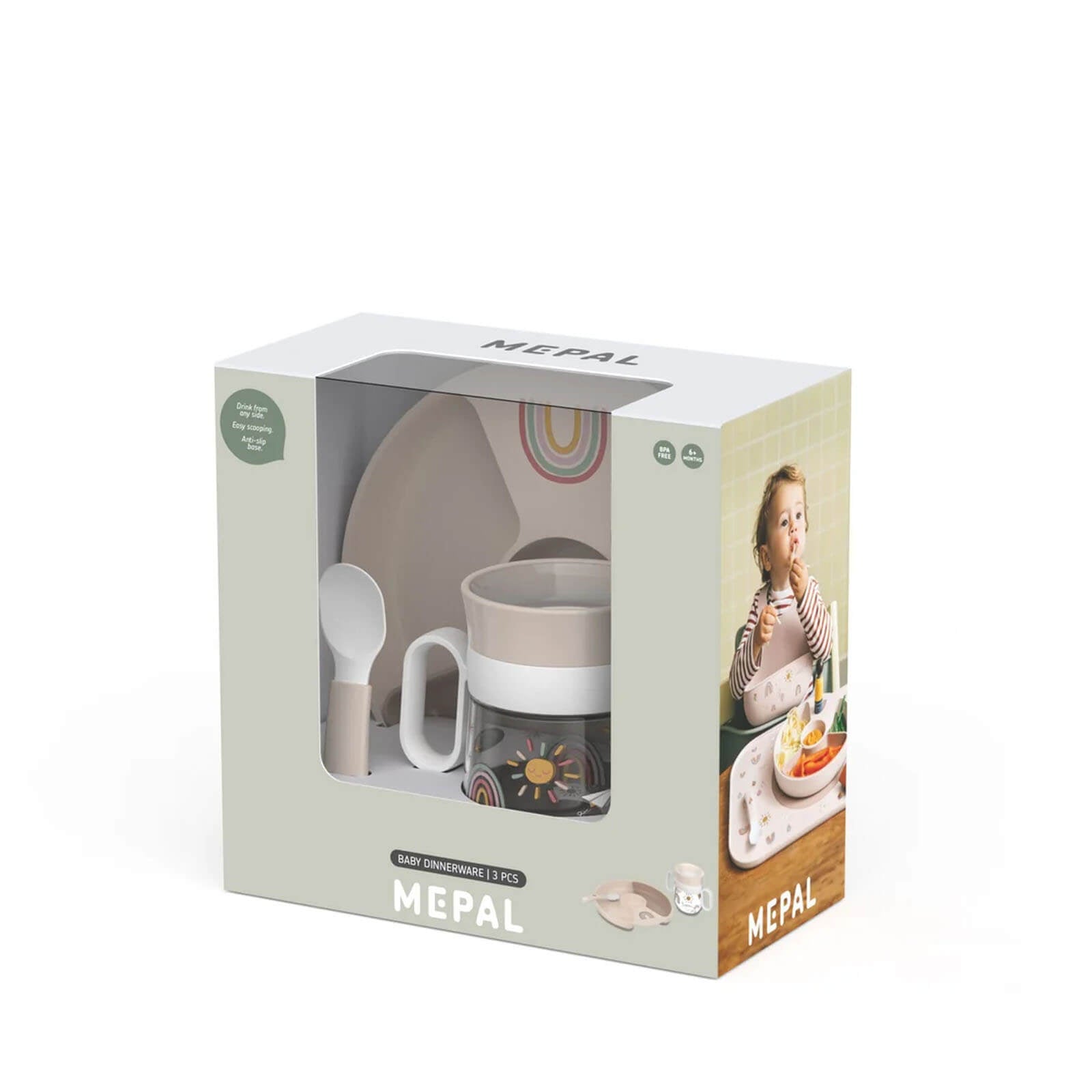 Baby Dinnerware 3 Piece Set - Sunshine and Rainbows