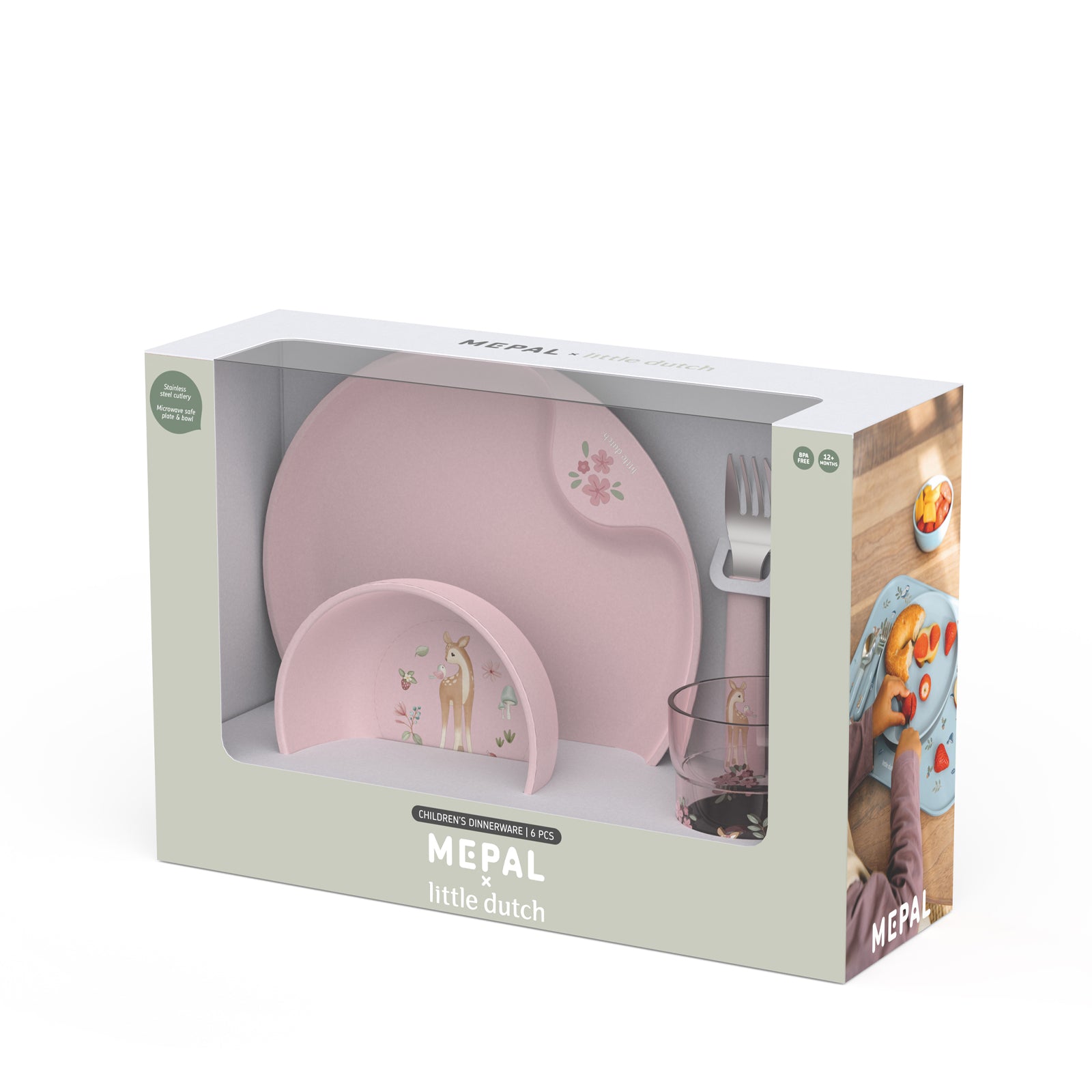 Children's Dinnerware 6 Piece Set - Fairy Garden