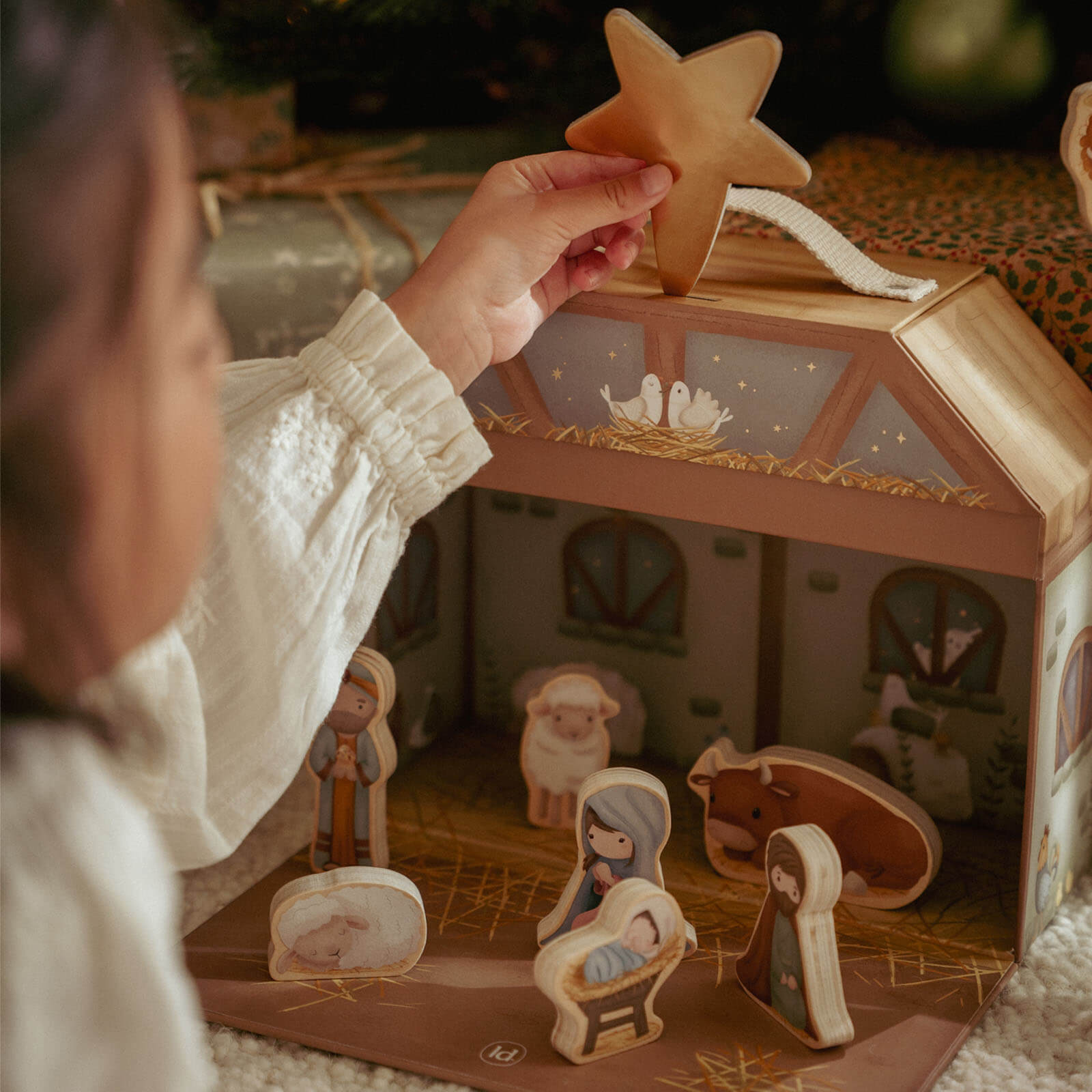 Nativity Scene and Wooden Figures