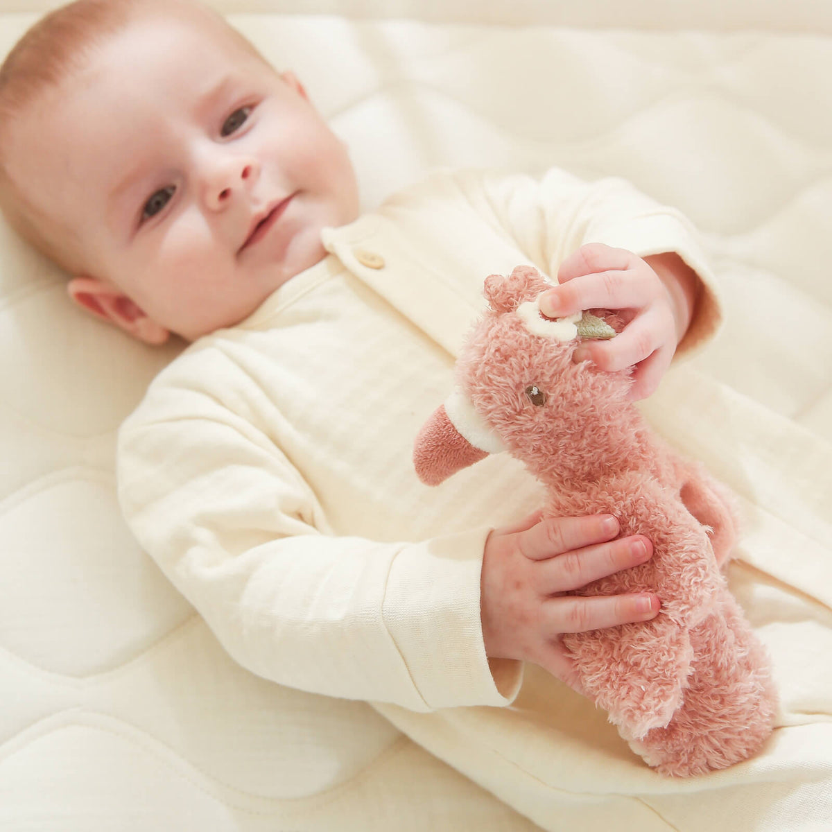 Soft Squeeze Rattle - Flamingo