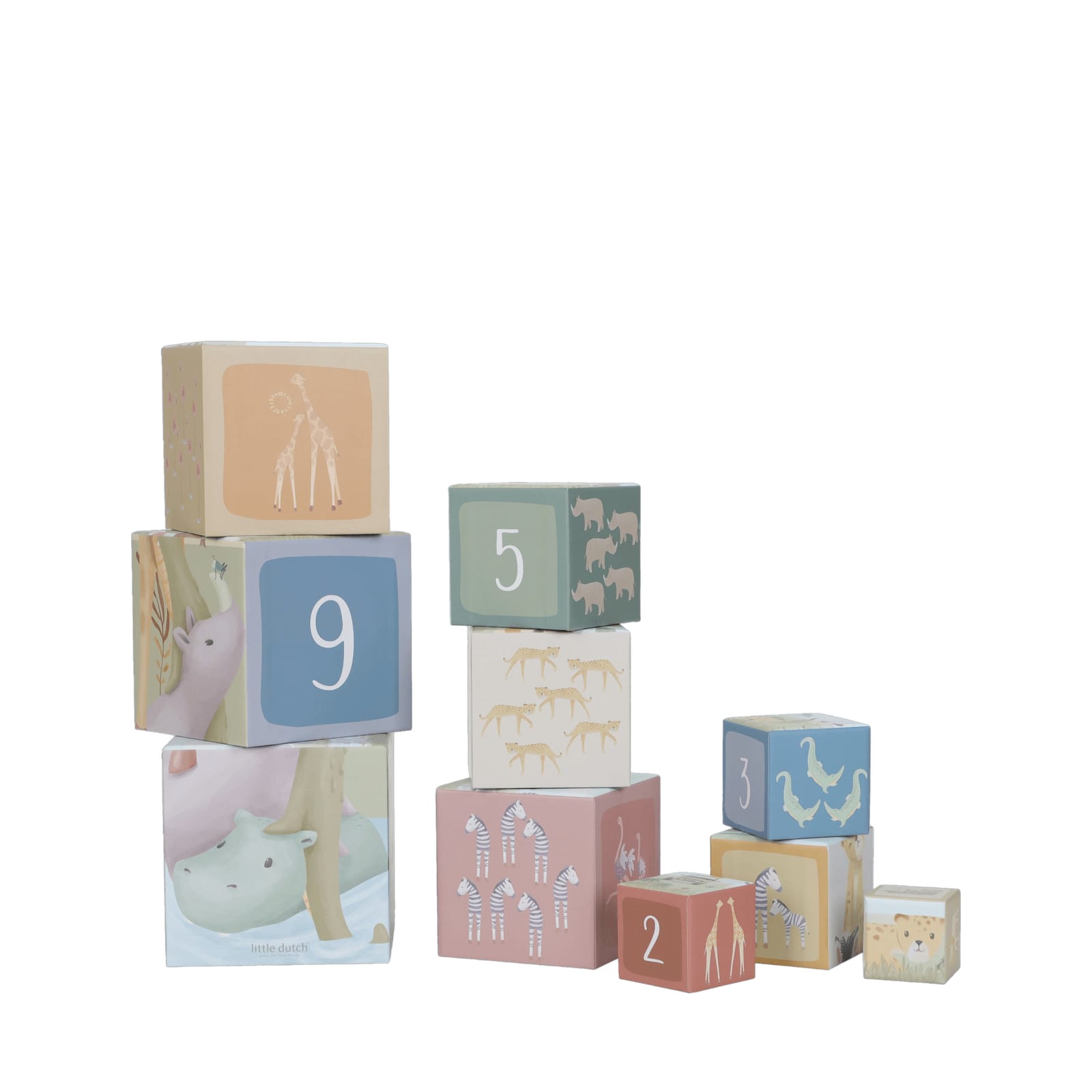 Building Blocks Cardboard - Safari Friends
