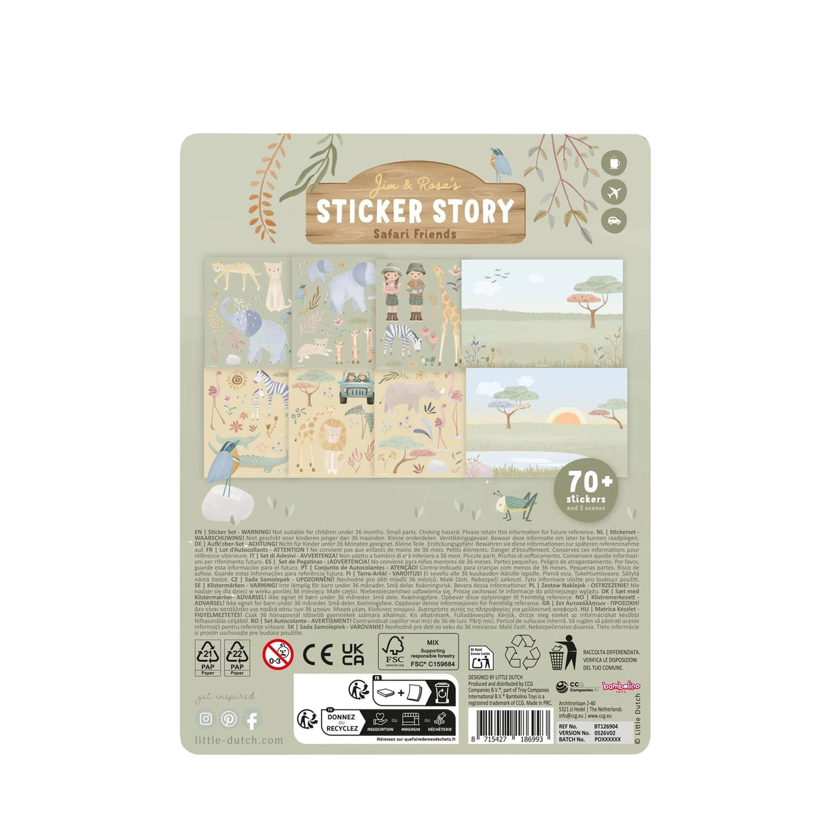 Sticker Booklet - Safari Friends