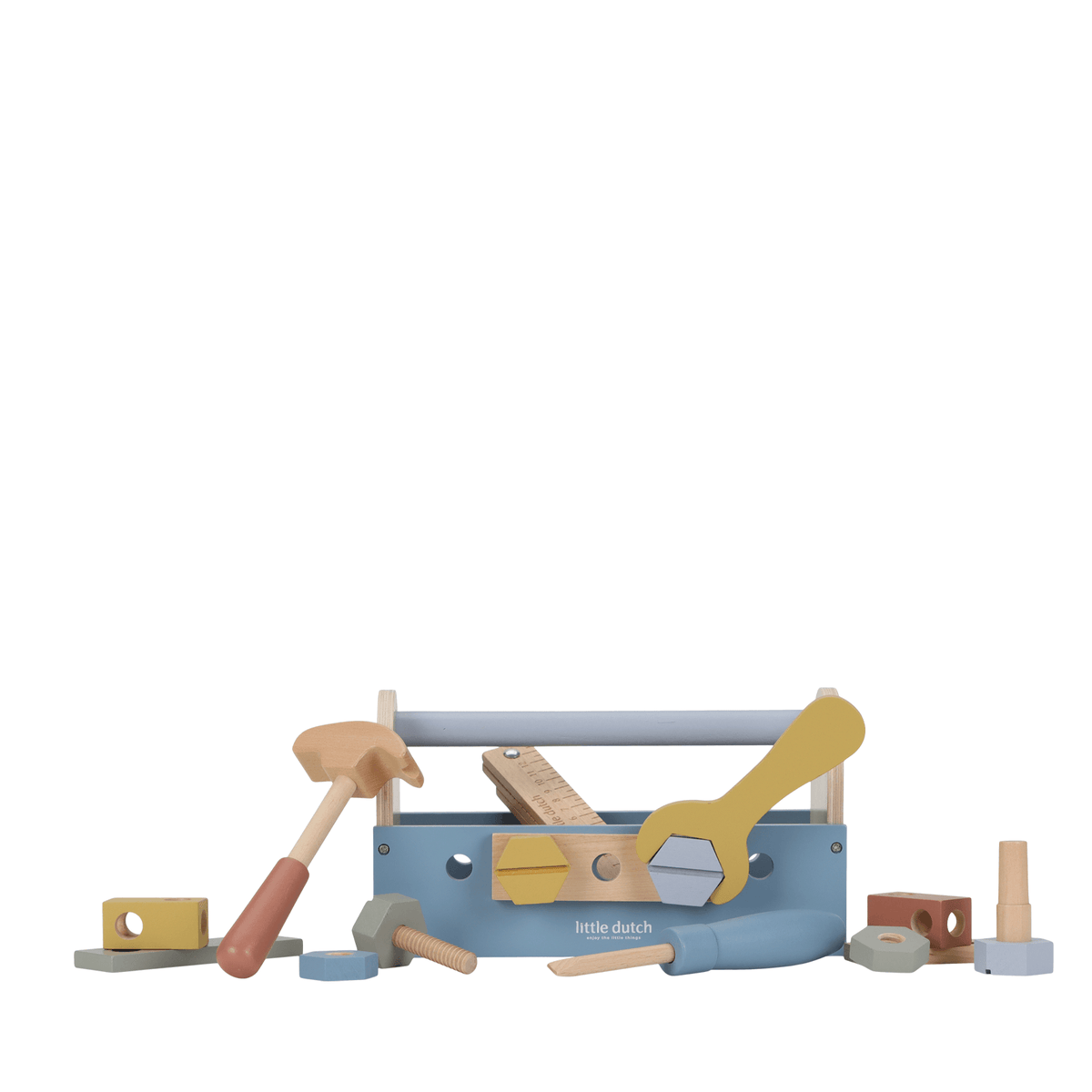 Wooden Tool Box - 26 Pieces