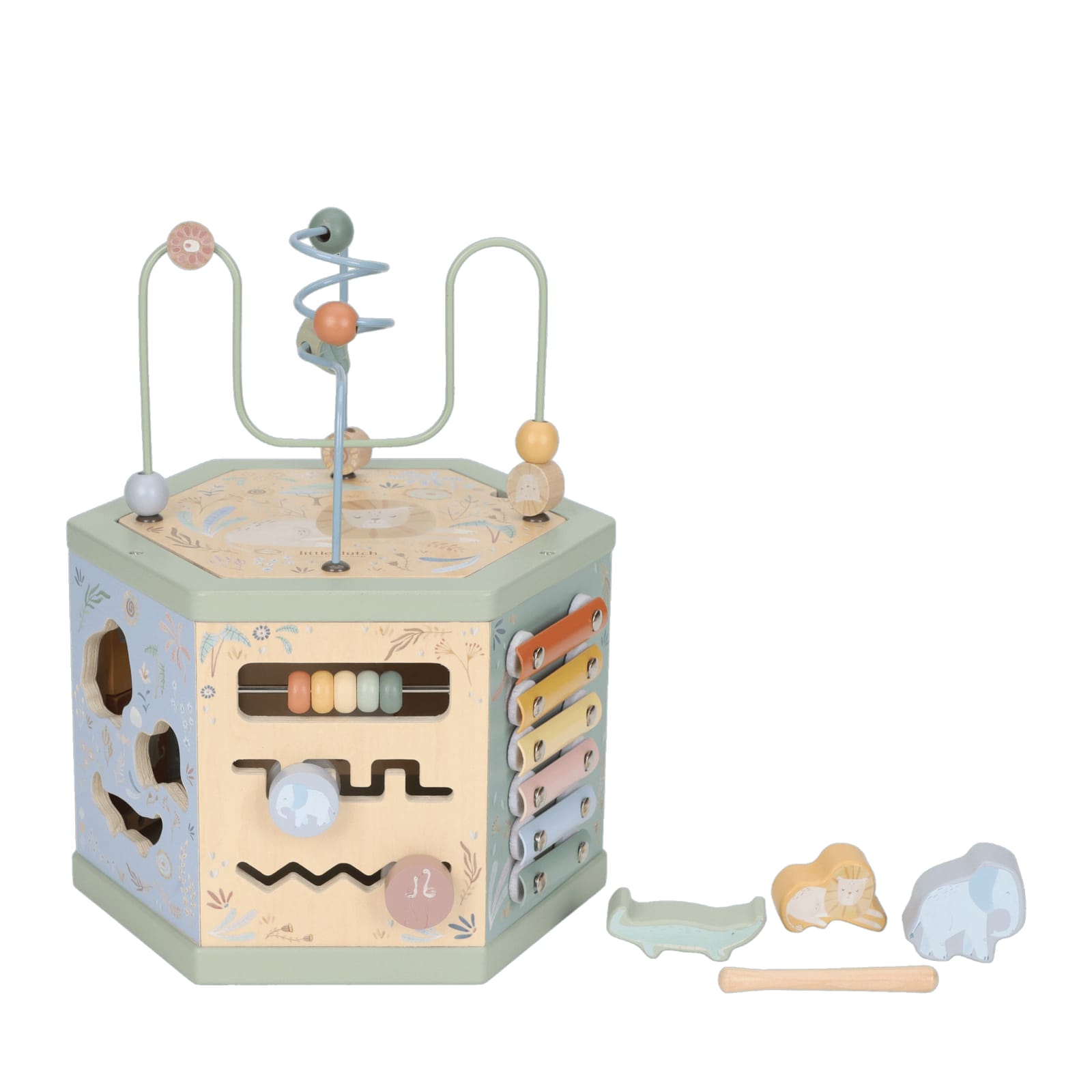 Wooden Activity Hexagon - Safari Friends