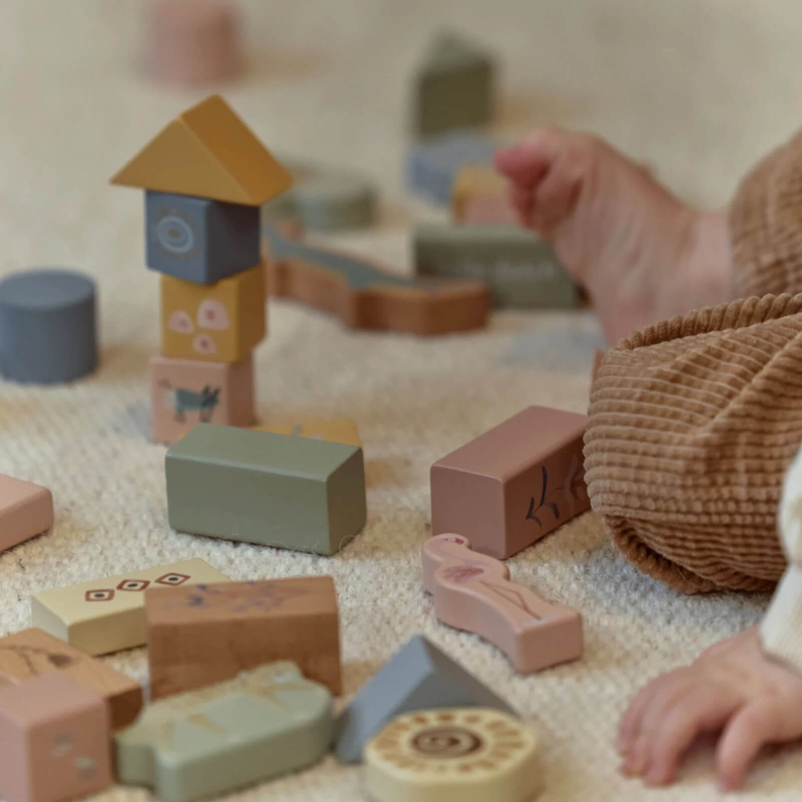Wooden Building Blocks - Safari Friends