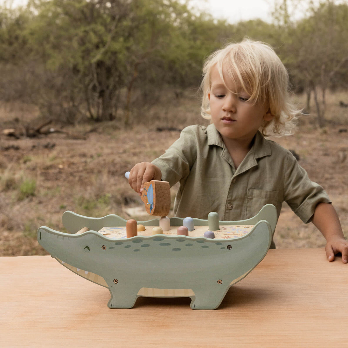 Wooden Hammer Bench - Safari Friends