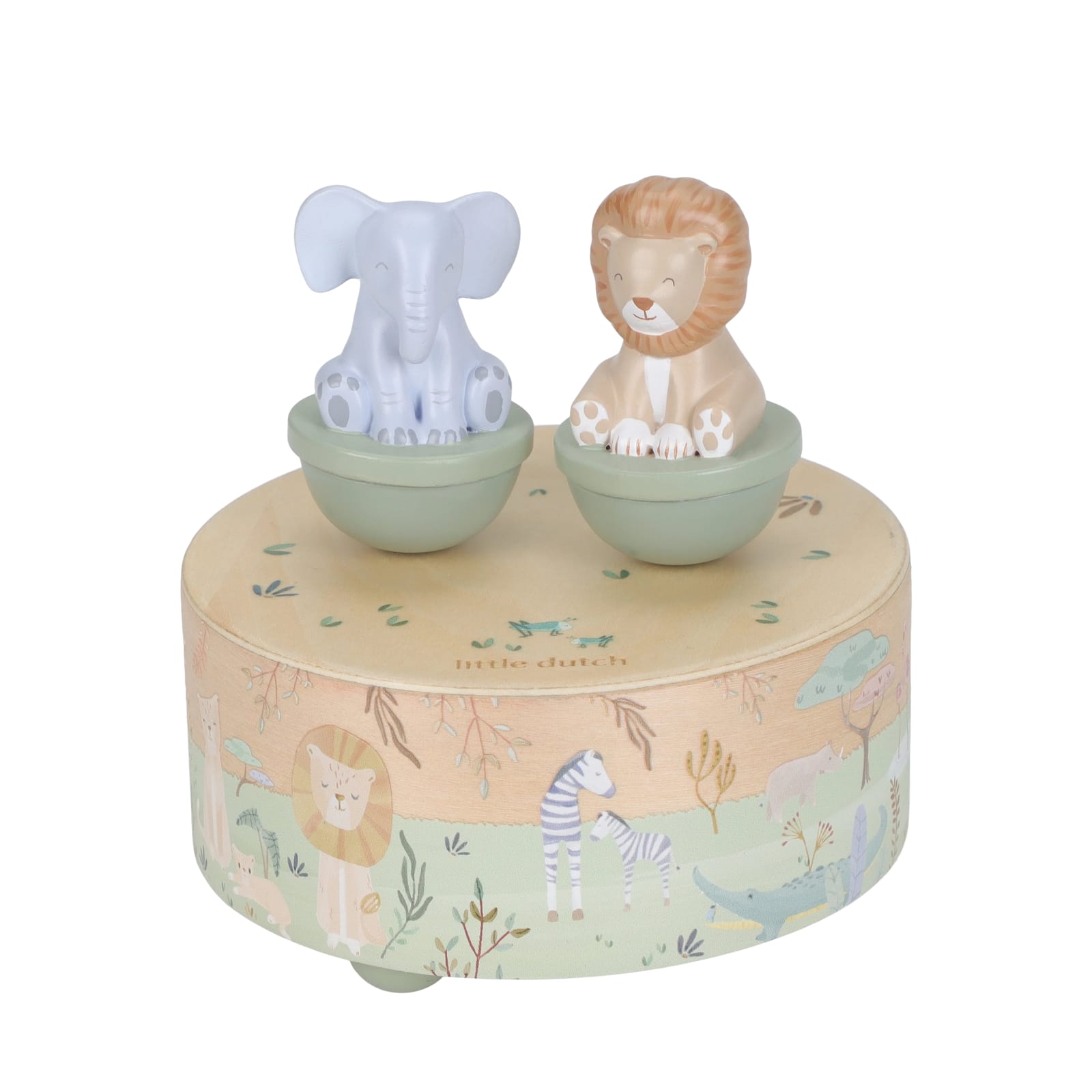 Wooden Music Box - Safari Friends