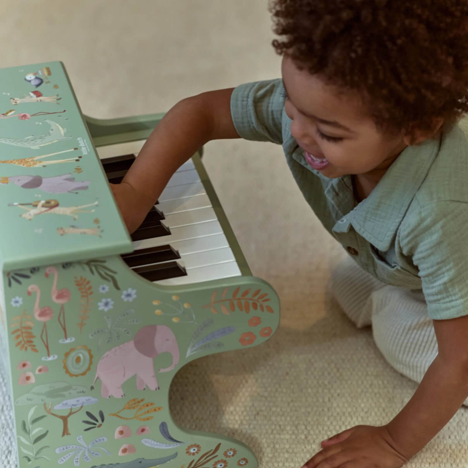 Wooden Piano - Green - Safari Friends