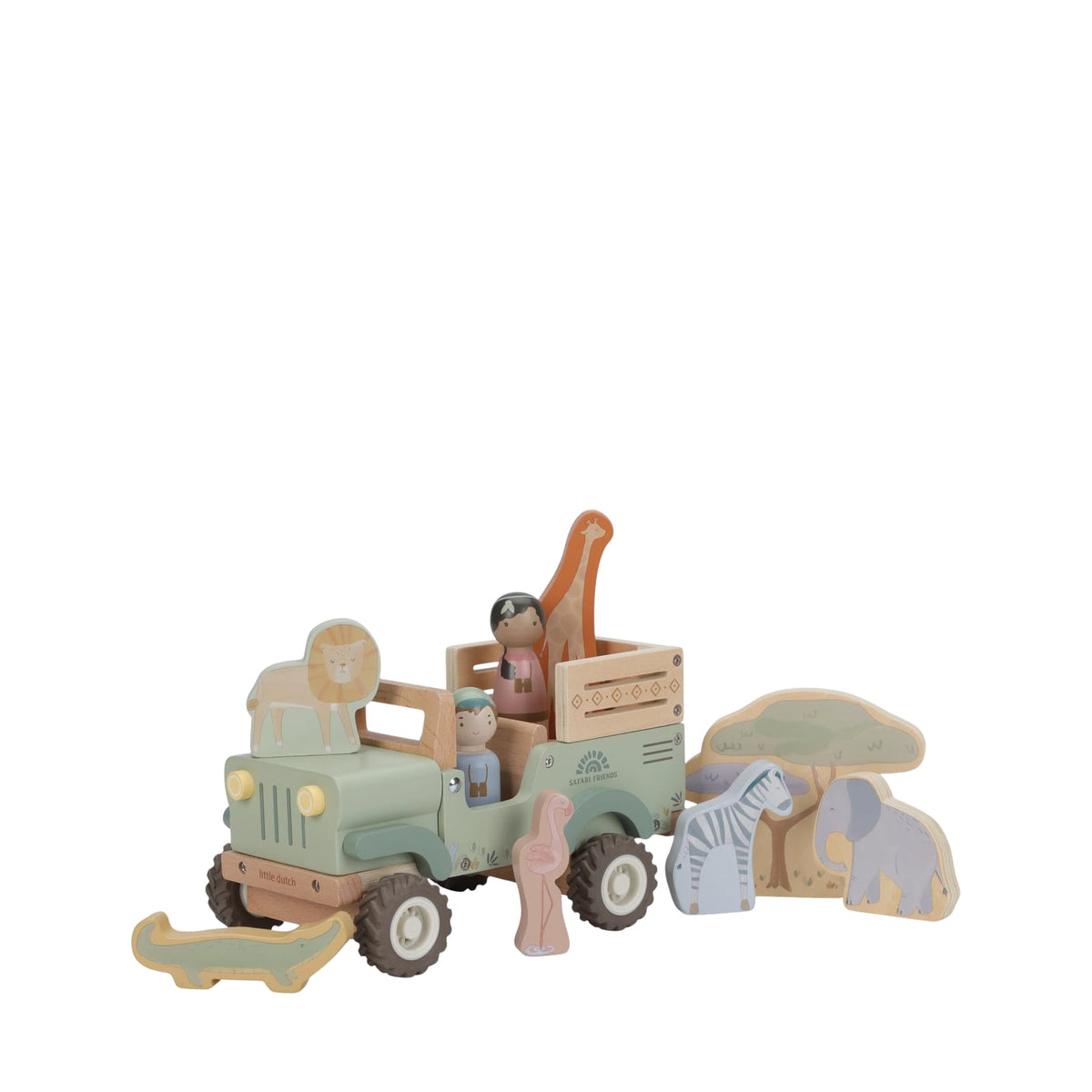 Wooden Safari Car With Animals