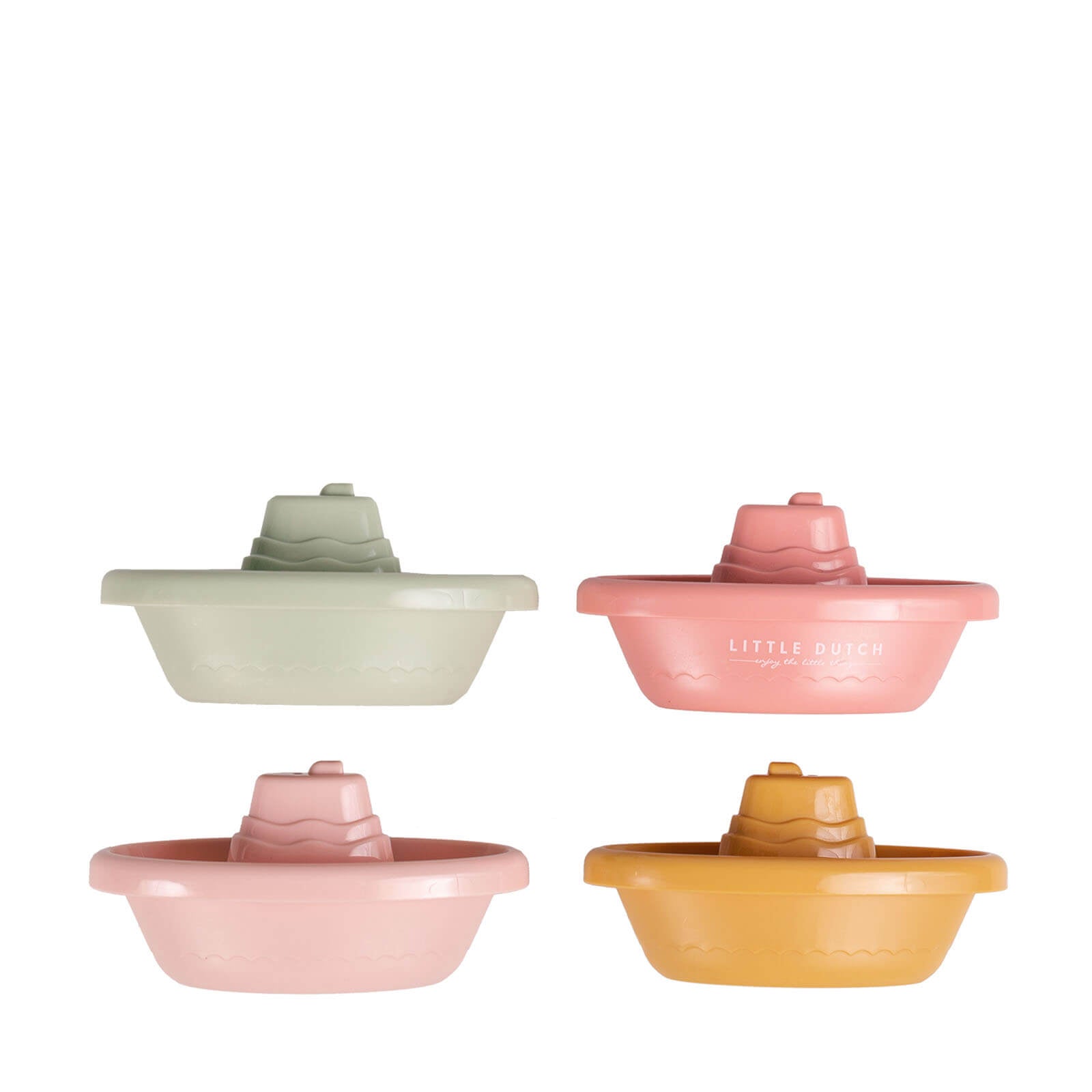Stackable Bath Boats - Pink
