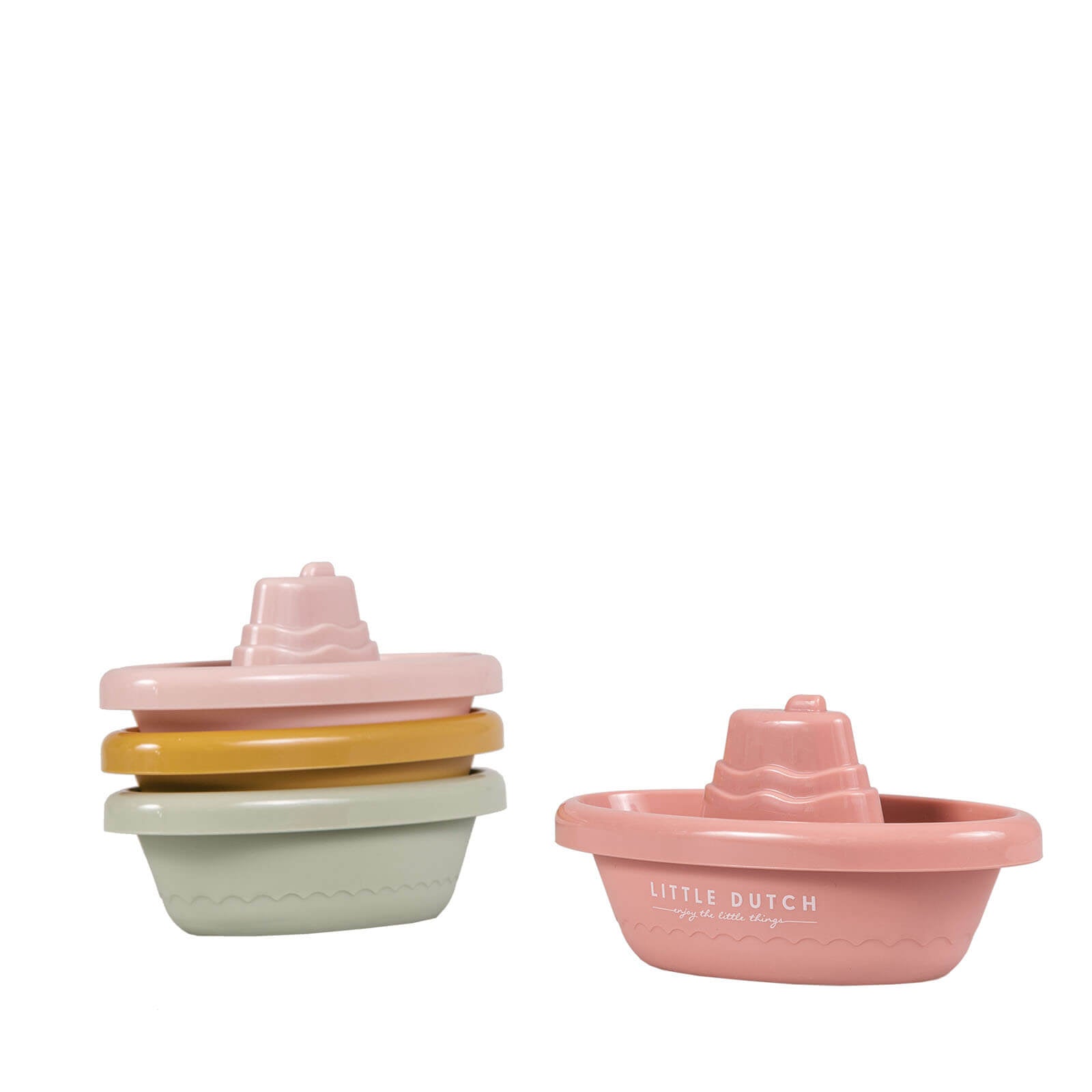 Stackable Bath Boats - Pink