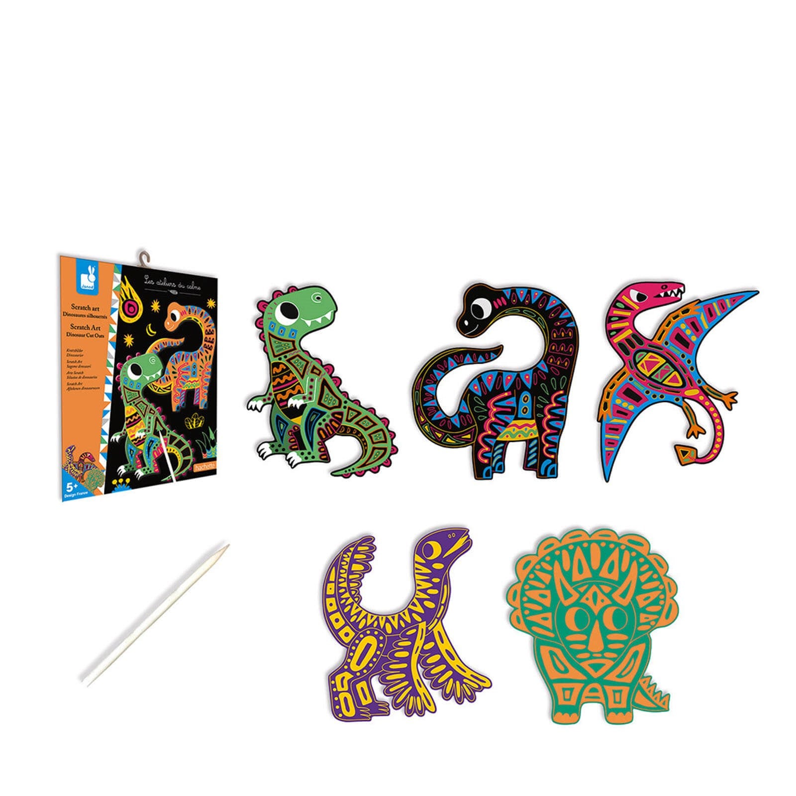 Scratch Art Dinosaur Cut Outs
