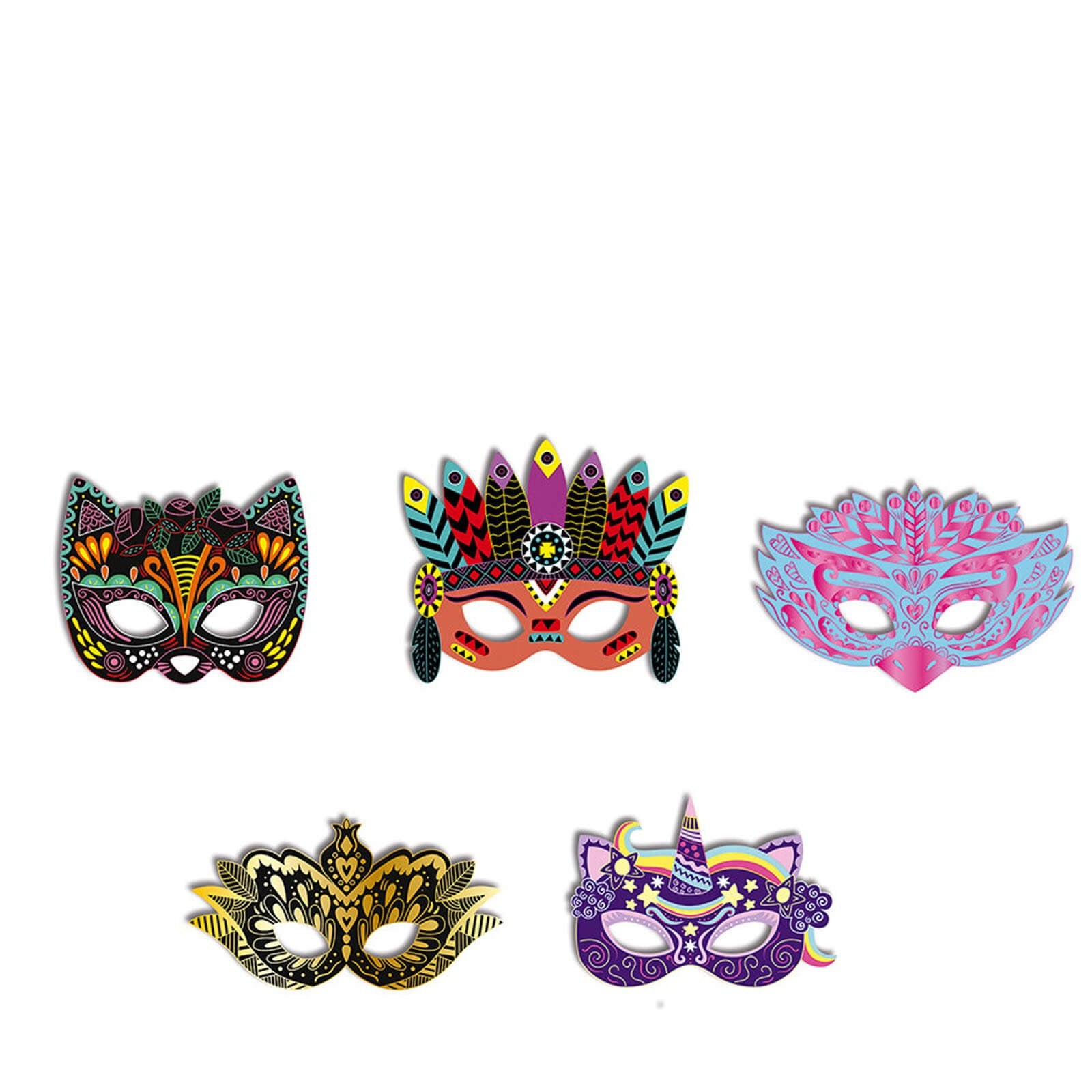 Scratch Art - Party Masks