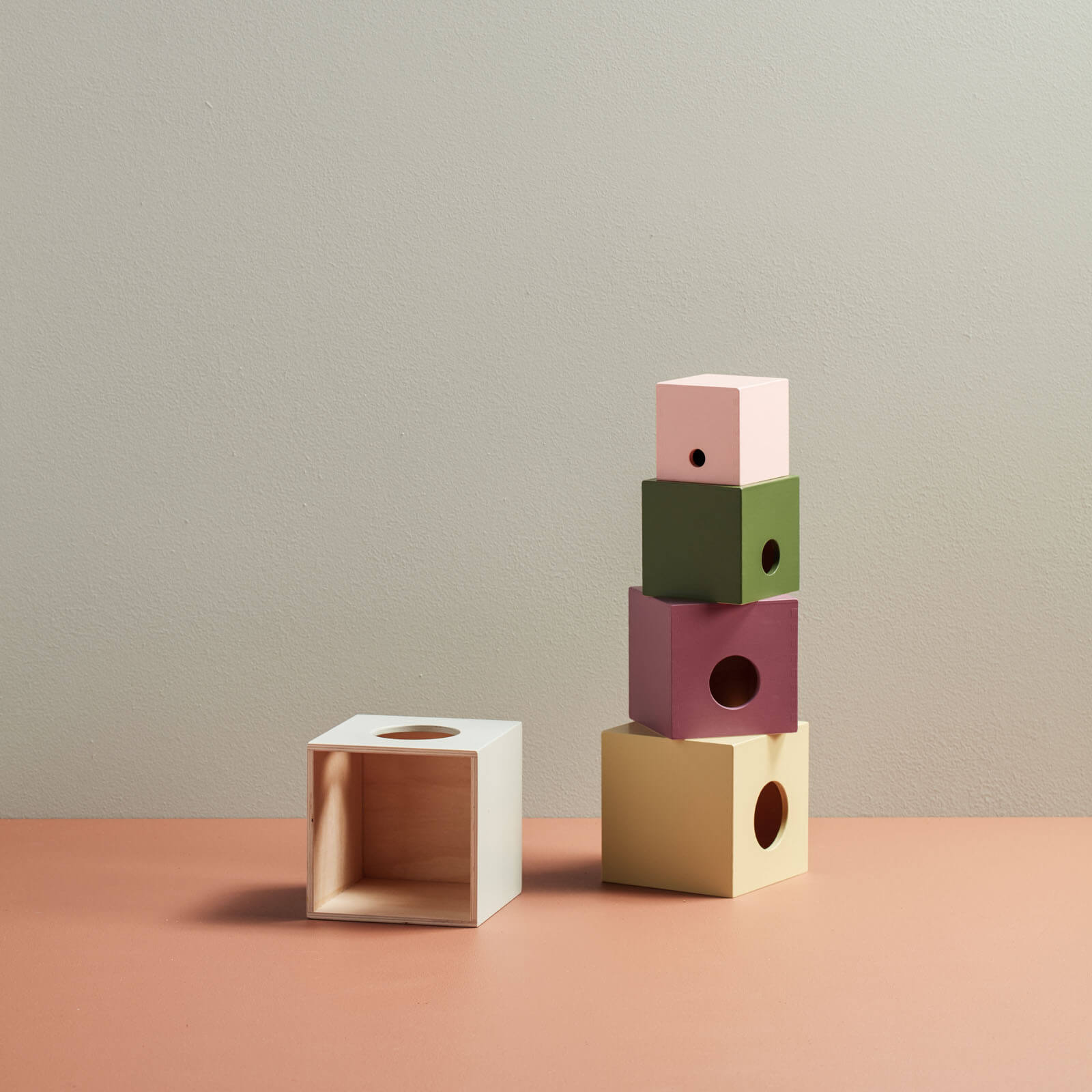 Edvin Wooden Cubes 5pc Set