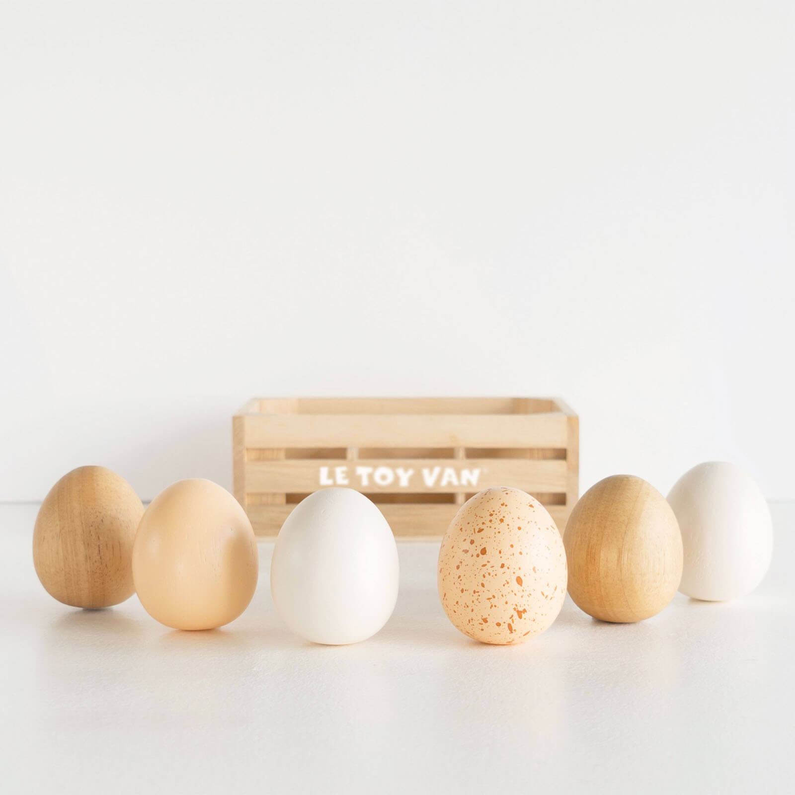 Wooden Crate - Farm Eggs Half Dozen