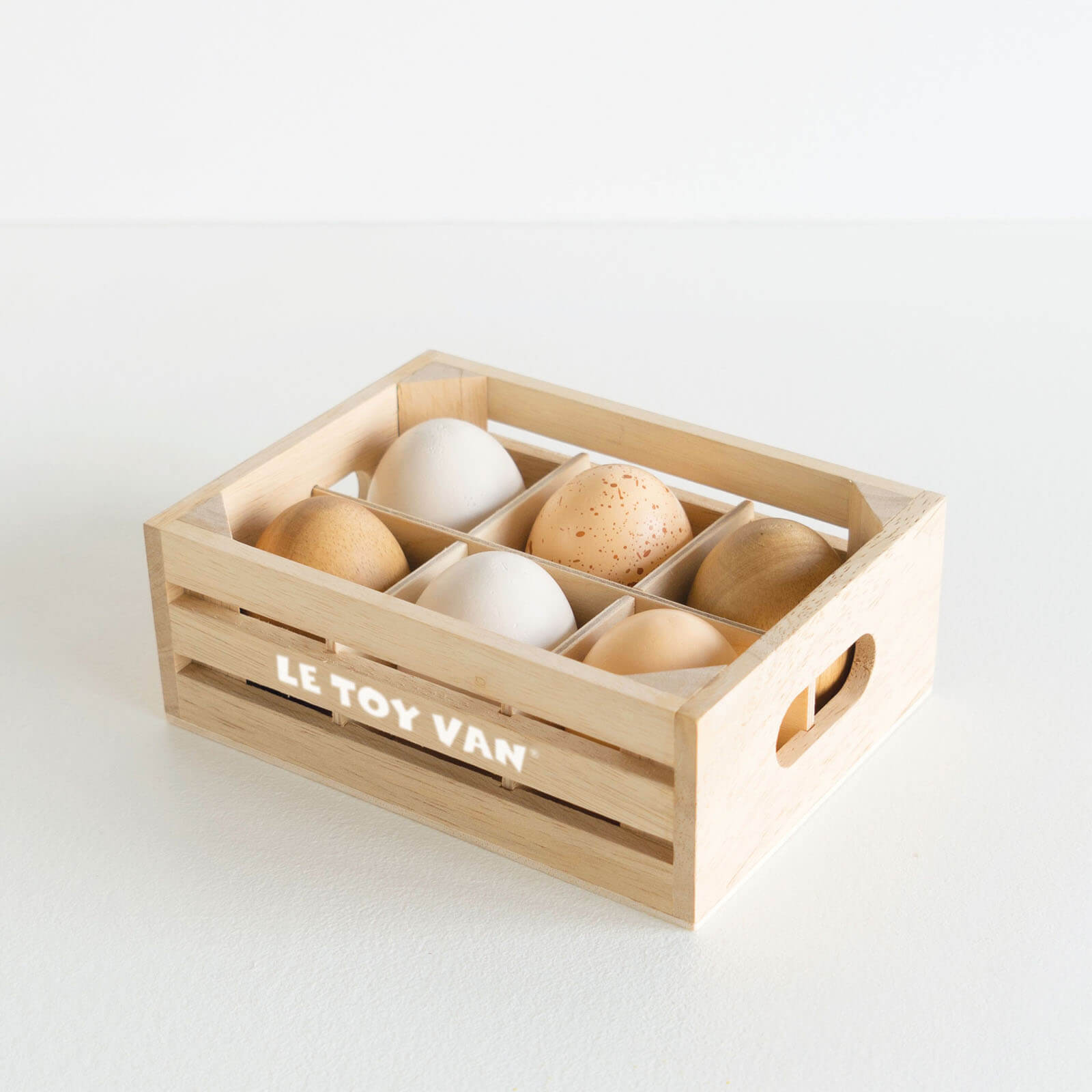 Wooden Crate - Farm Eggs Half Dozen