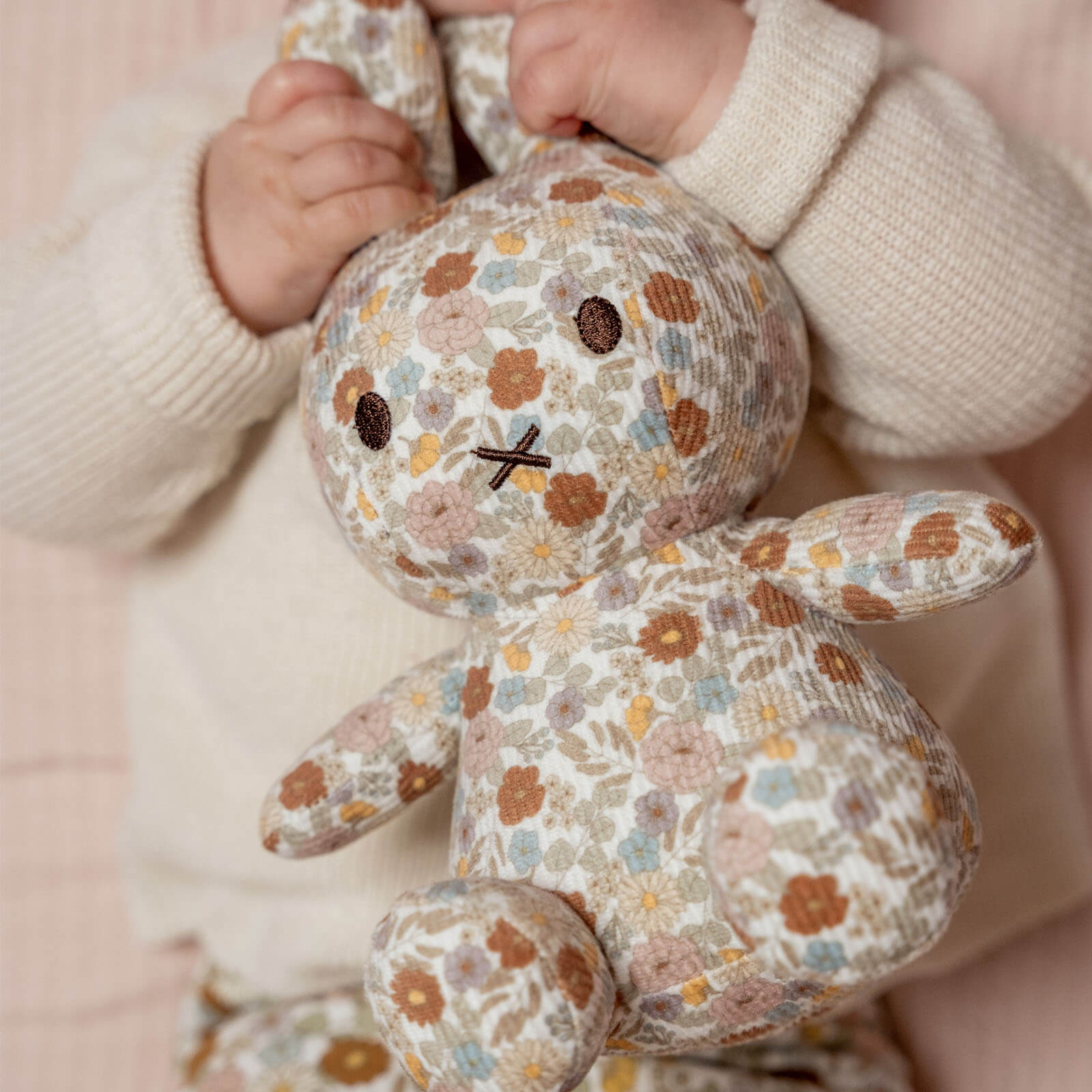Miffy Cuddle Toy 25cm - Full Vintage Flowers