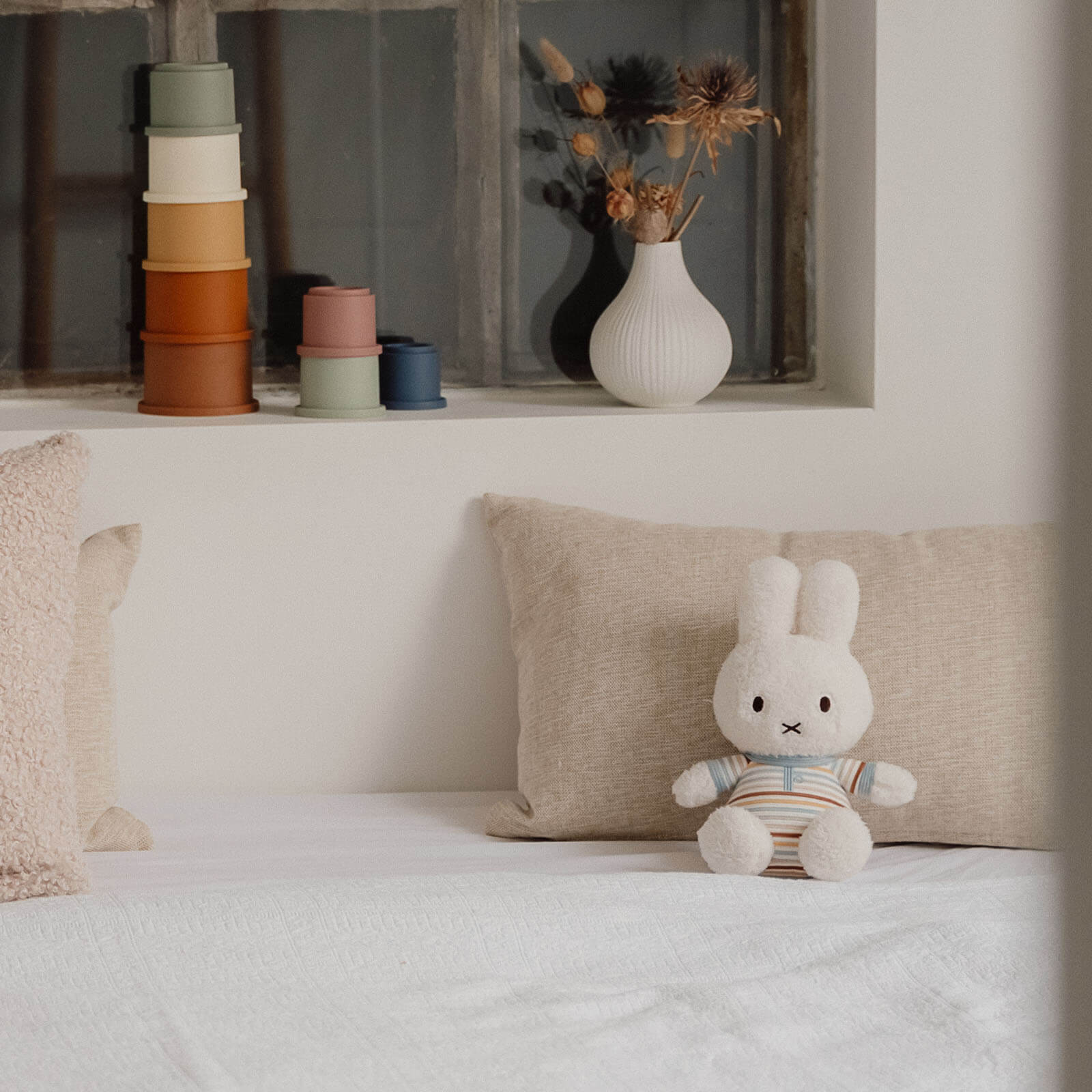Miffy Cuddle Toy 25cm - Vintage Sunny Stripes