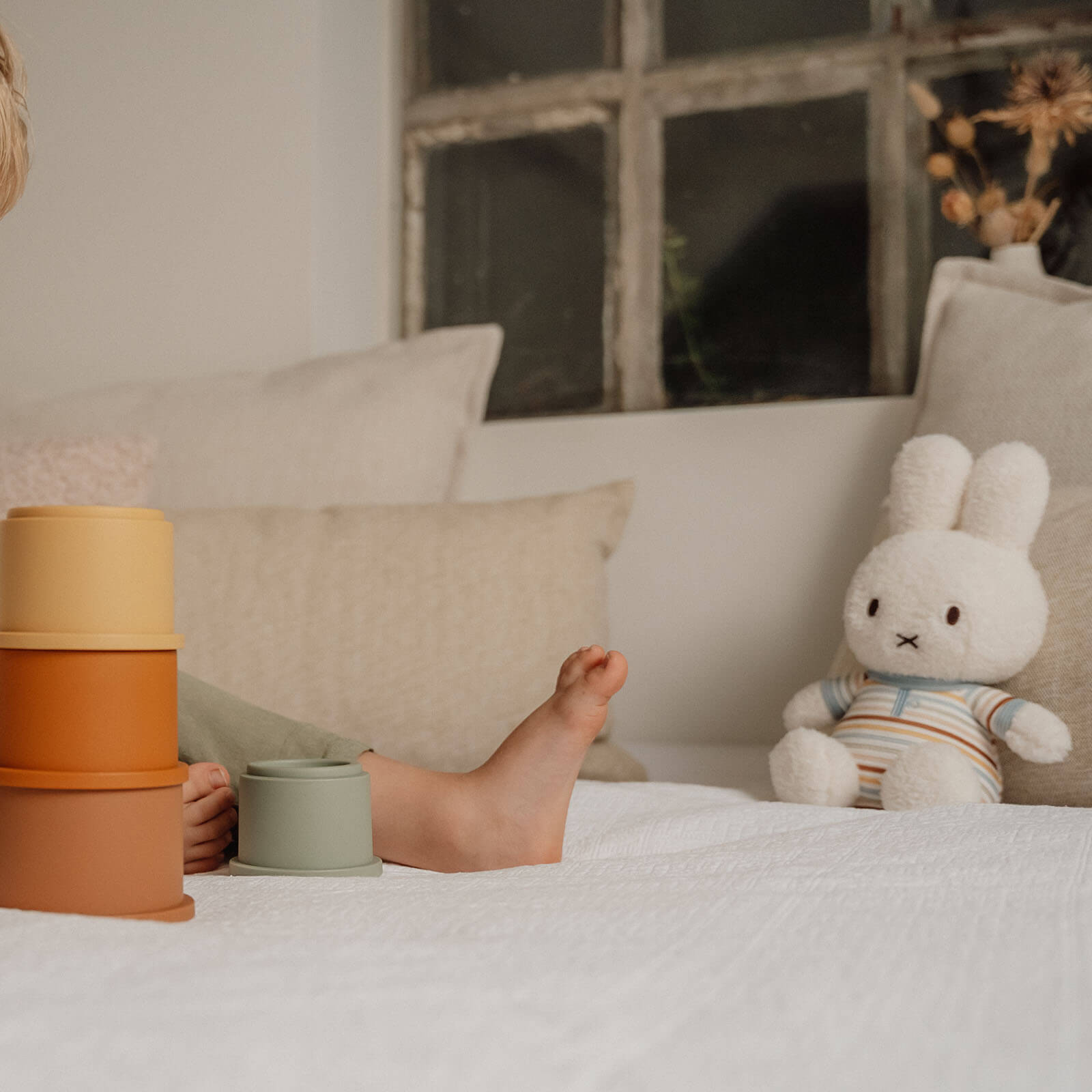 Miffy Cuddle Toy 25cm - Vintage Sunny Stripes