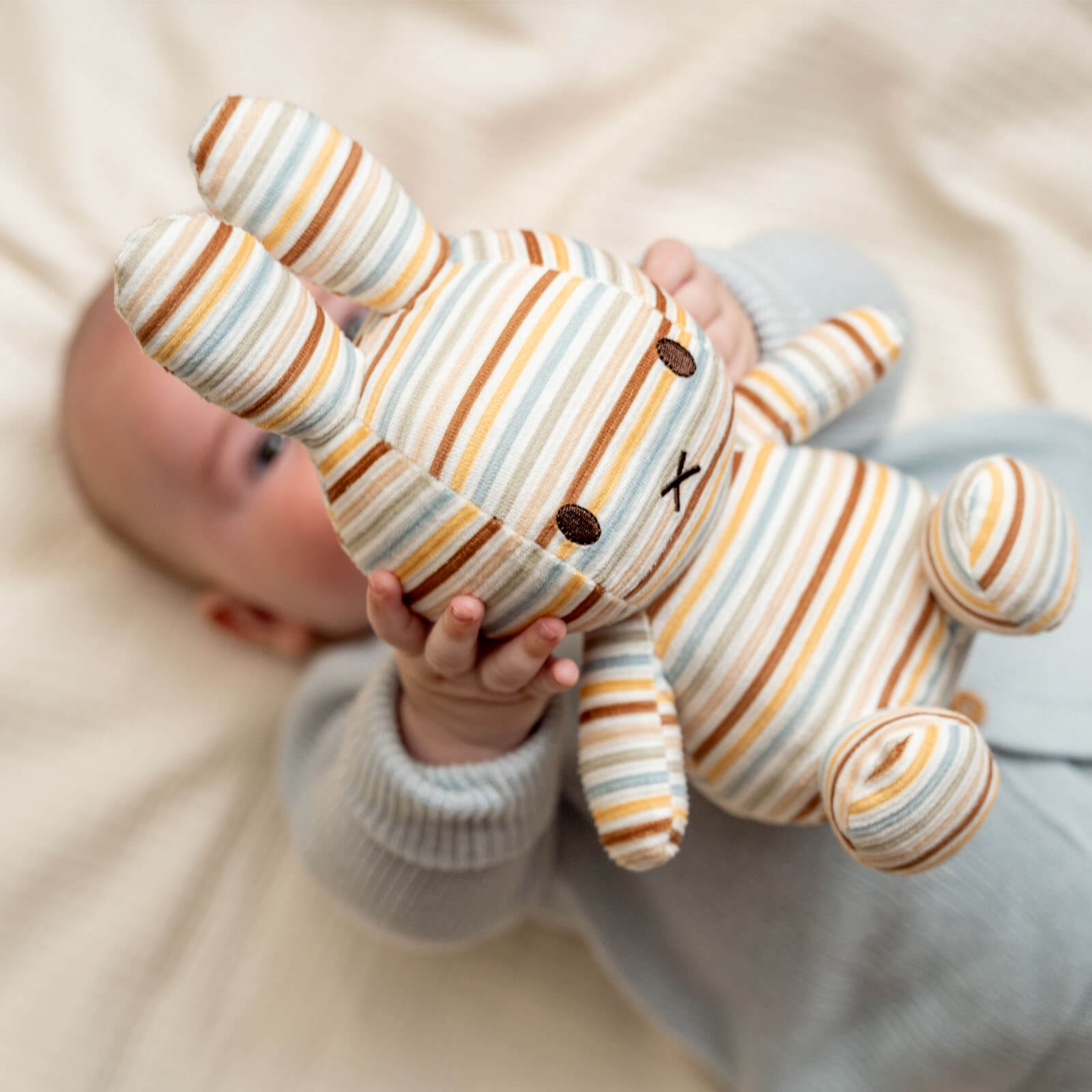 Miffy Cuddle Toy 25cm - Vintage Full Sunny Stripes
