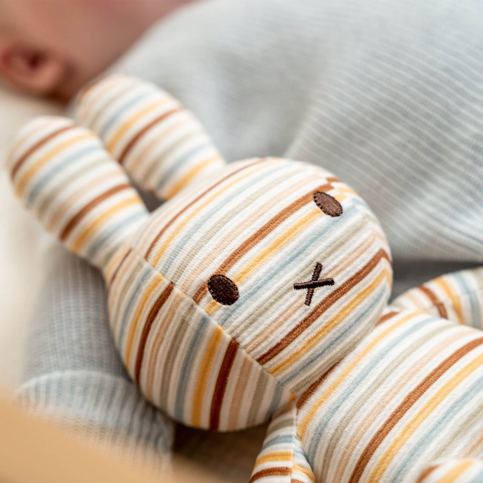 Miffy Cuddle Toy 25cm - Vintage Full Sunny Stripes