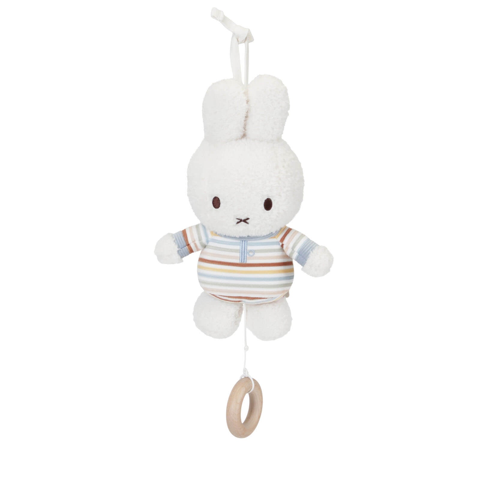 Miffy Vintage Sunny Stripes Music Pull Soft Toy