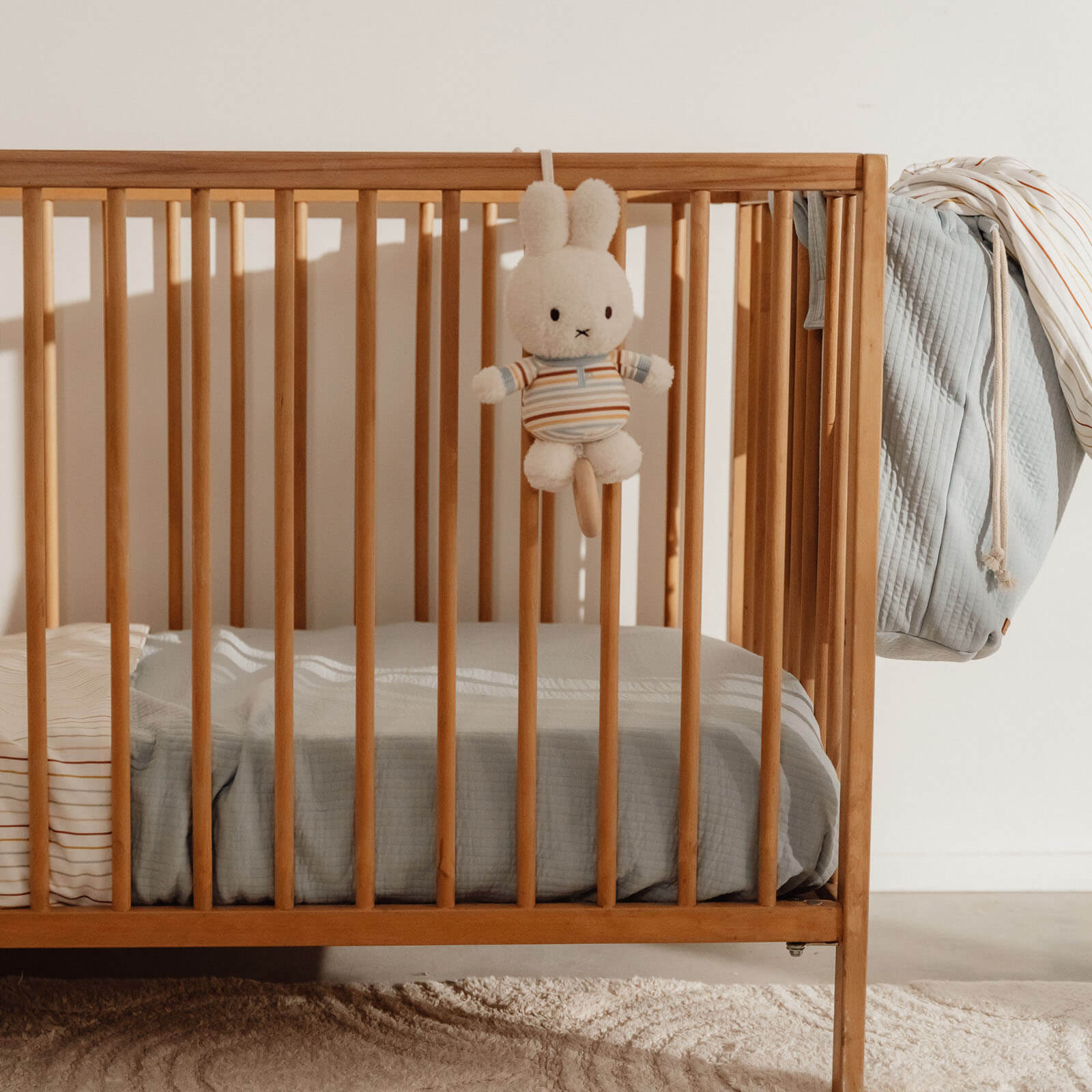 Miffy Vintage Sunny Stripes Music Pull Soft Toy