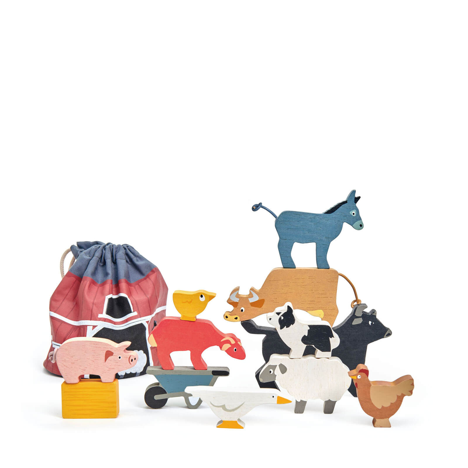 Wooden Stacking Farmyard Animals