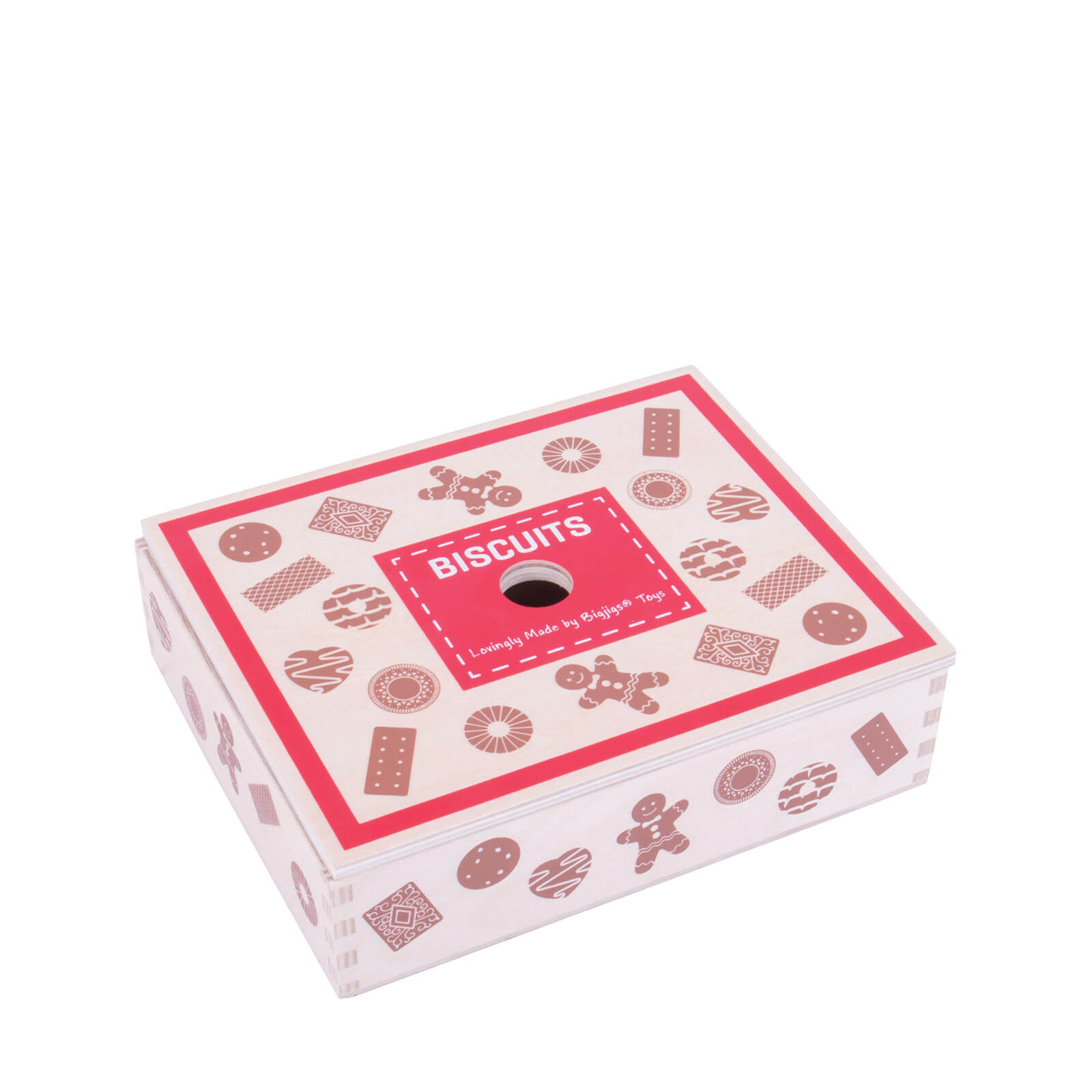 Wooden Box of Biscuits