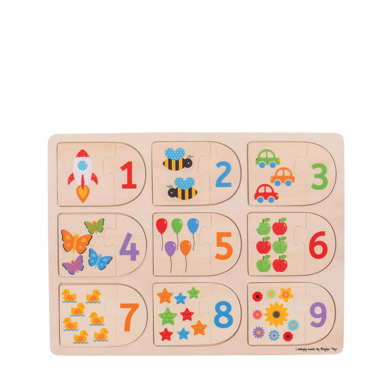 Picture and Number Matching Puzzle