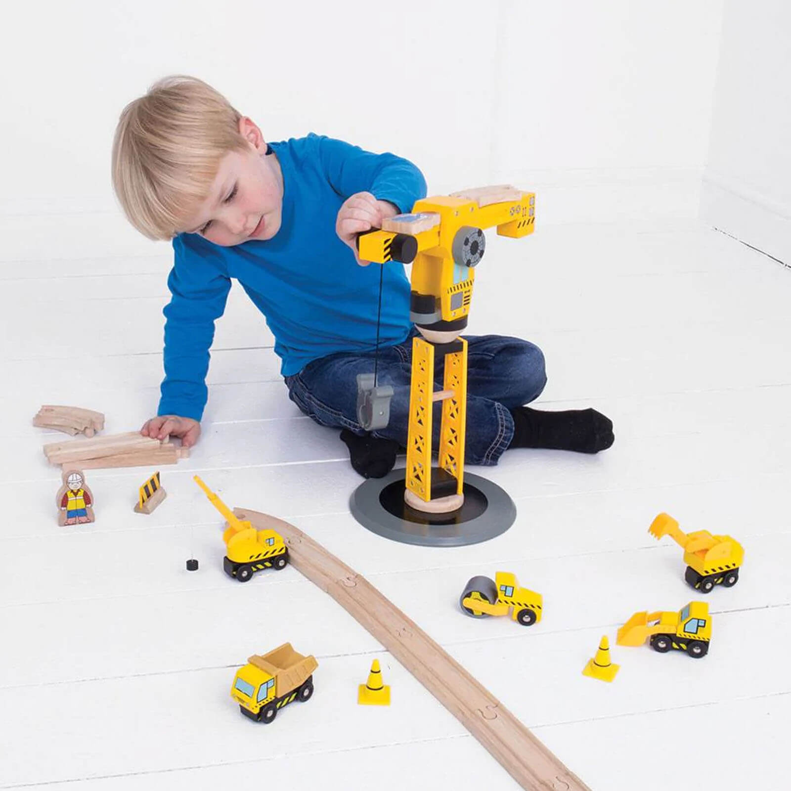 Yellow Crane Construction Set