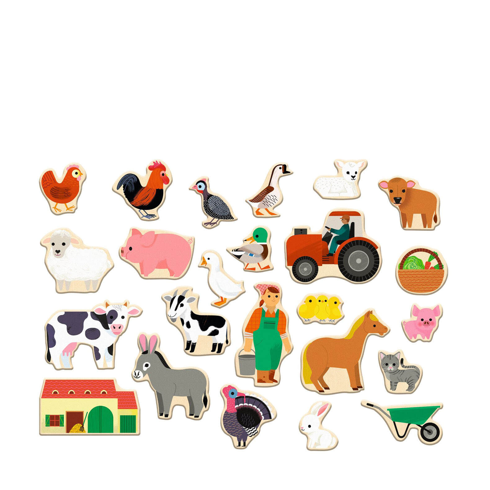 24 Magnetic Farm Pieces