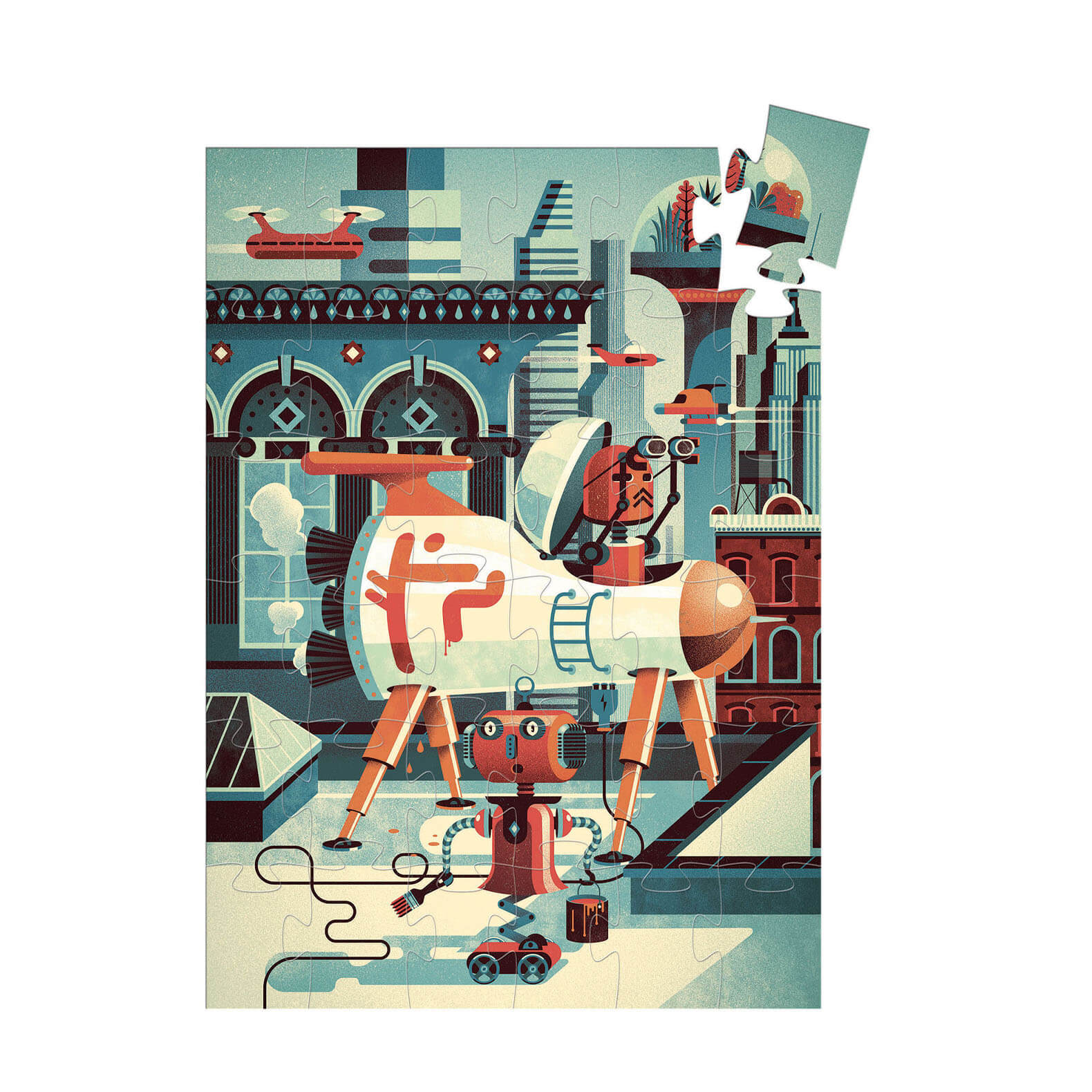 Silhouette 36 Piece Puzzle - Bob The Robot