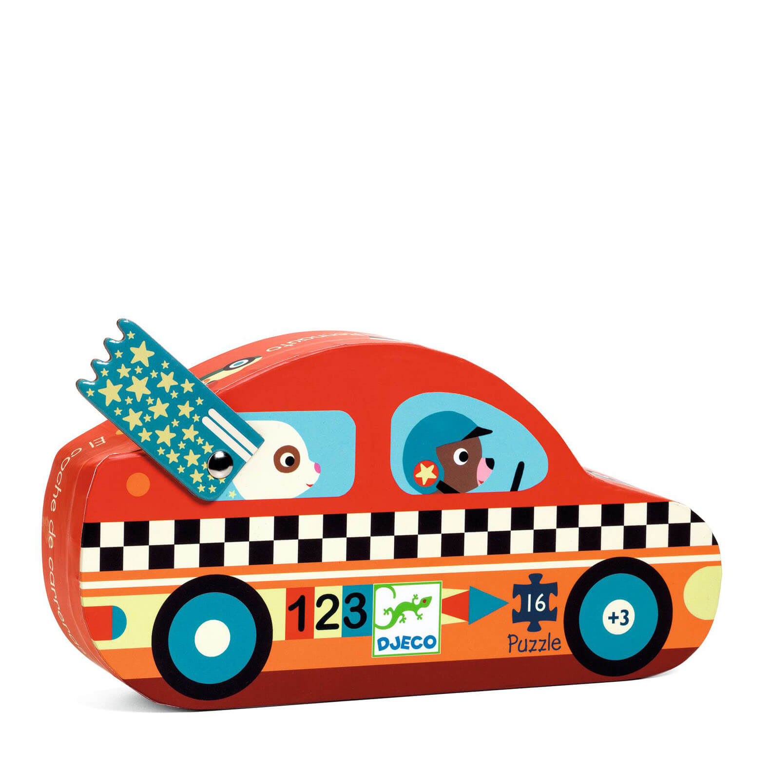 Silhouette 16 Piece Puzzle - Racing Car