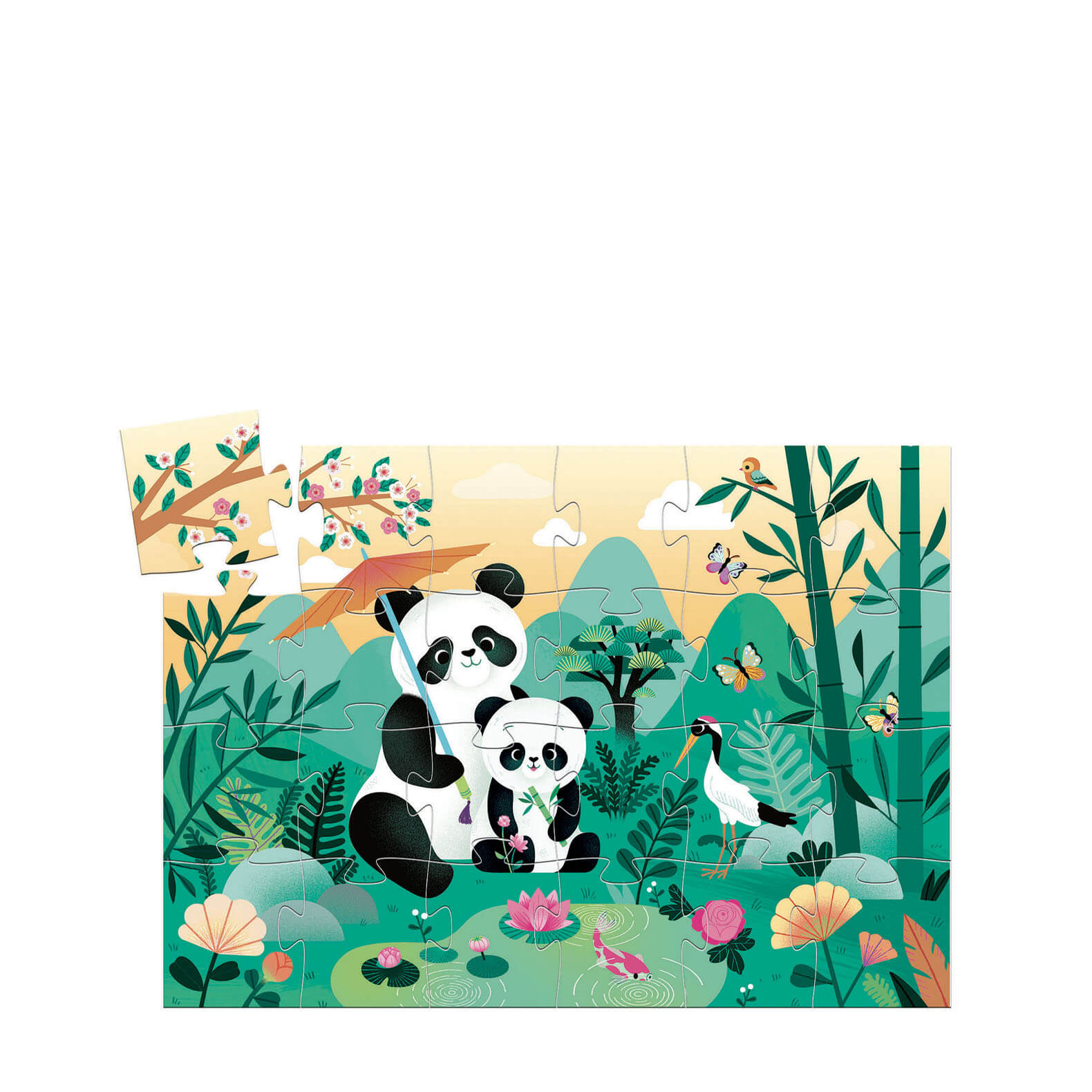 Silhouette 24 Piece Puzzle - Leo The Panda