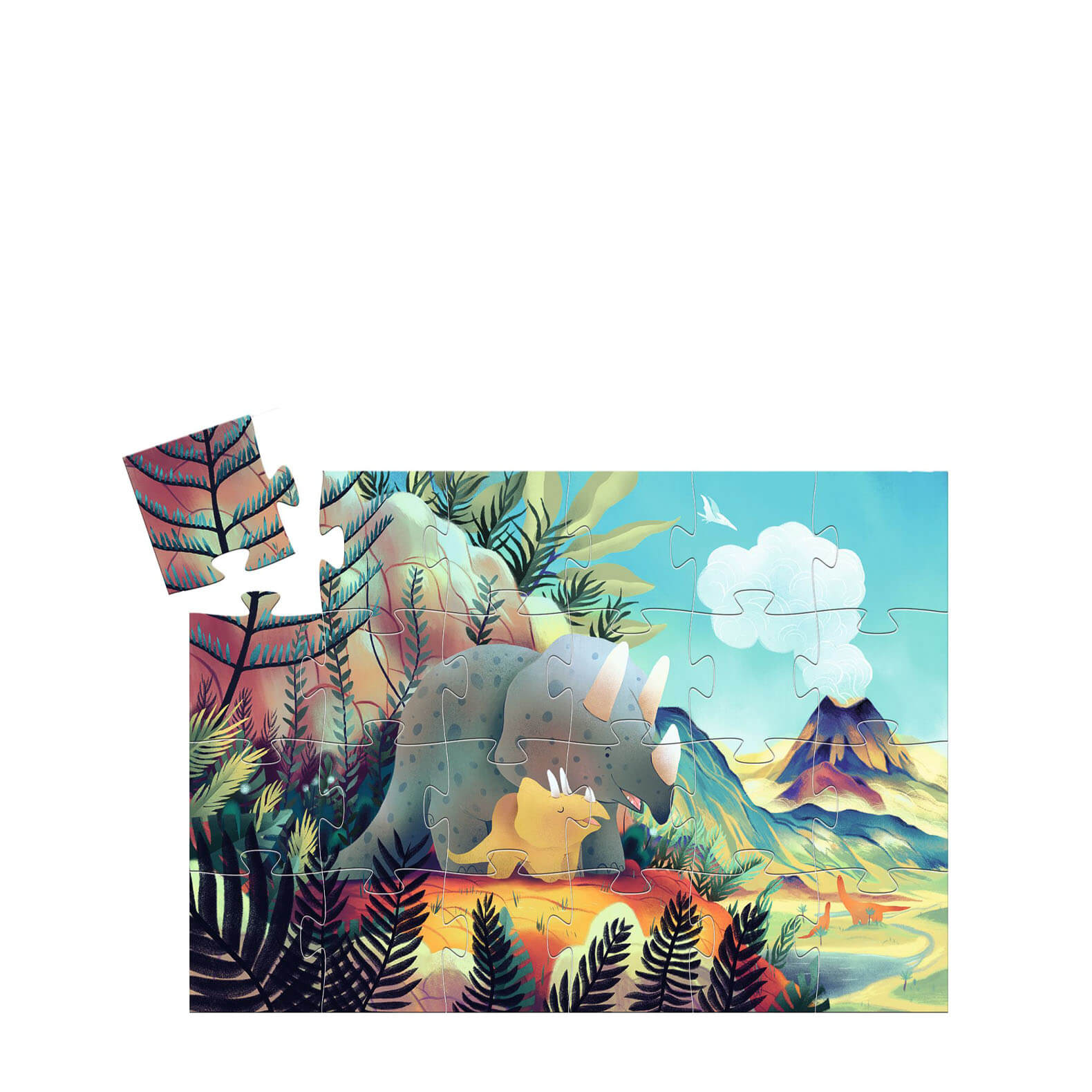 Silhouette 24 Piece Puzzle - Teo The Dino